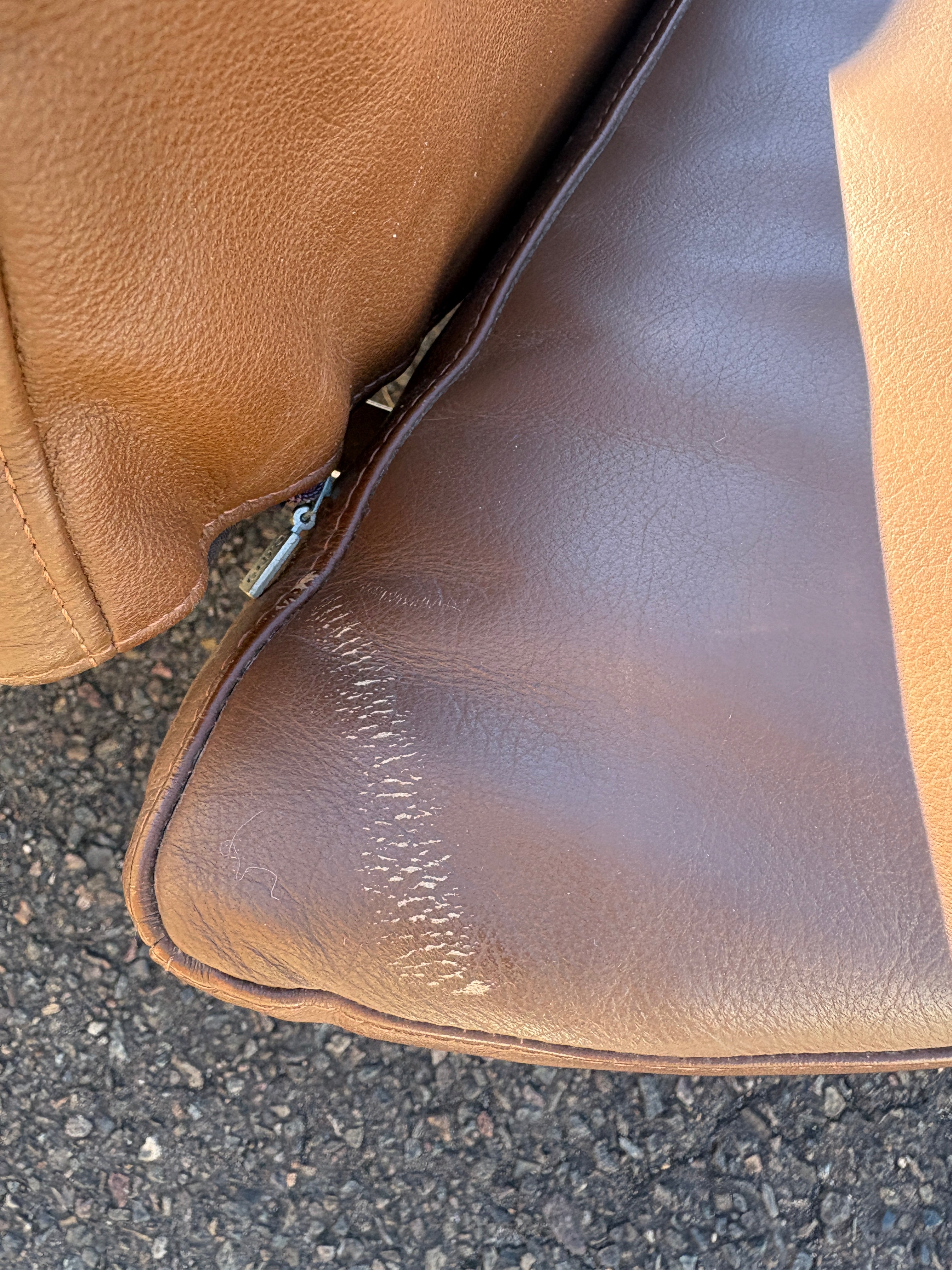 Edra Flap Sofa, Tan Leather