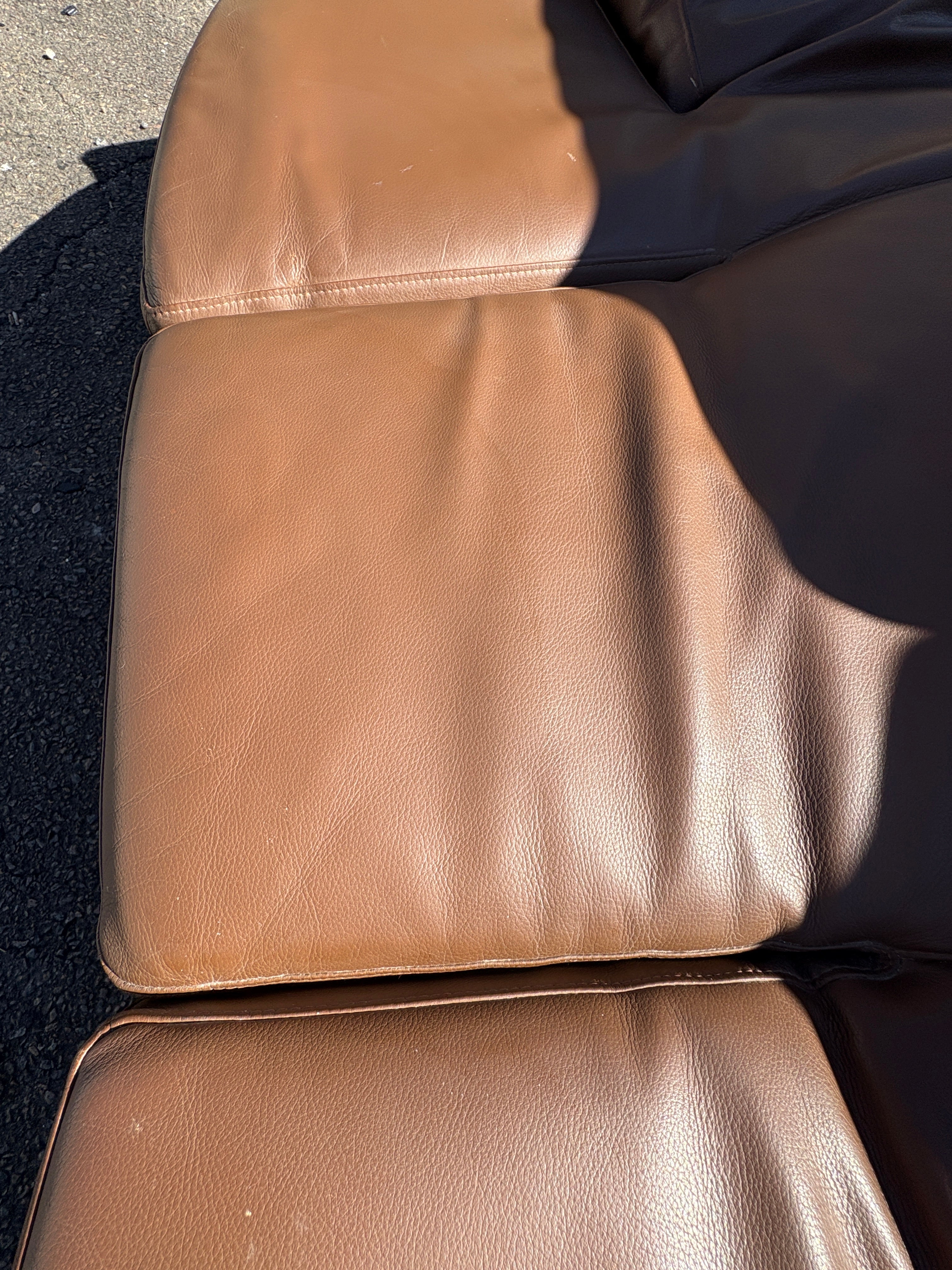 Edra Flap Sofa, Tan Leather