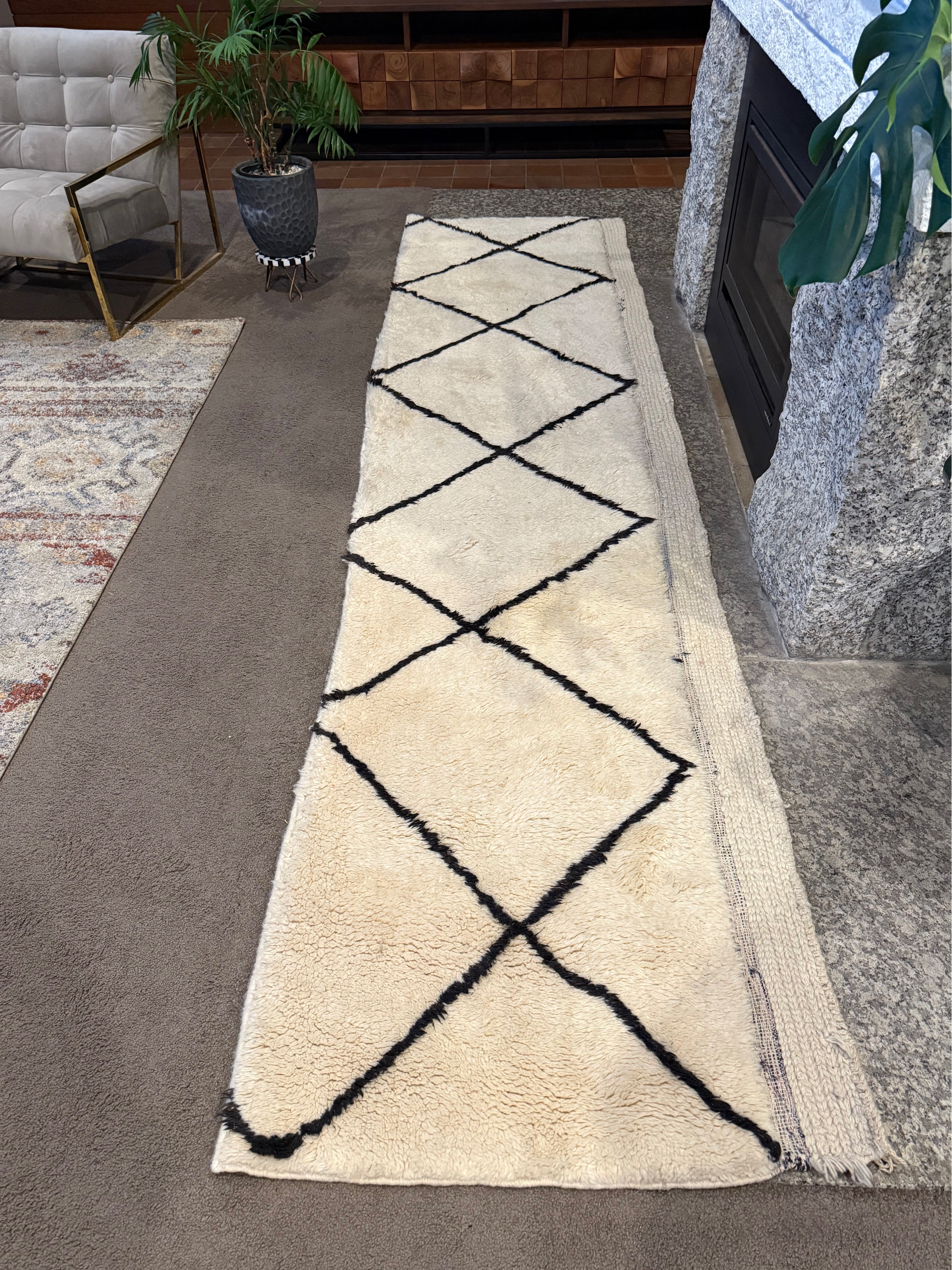 Beni Ourain Moroccan Runner Rug