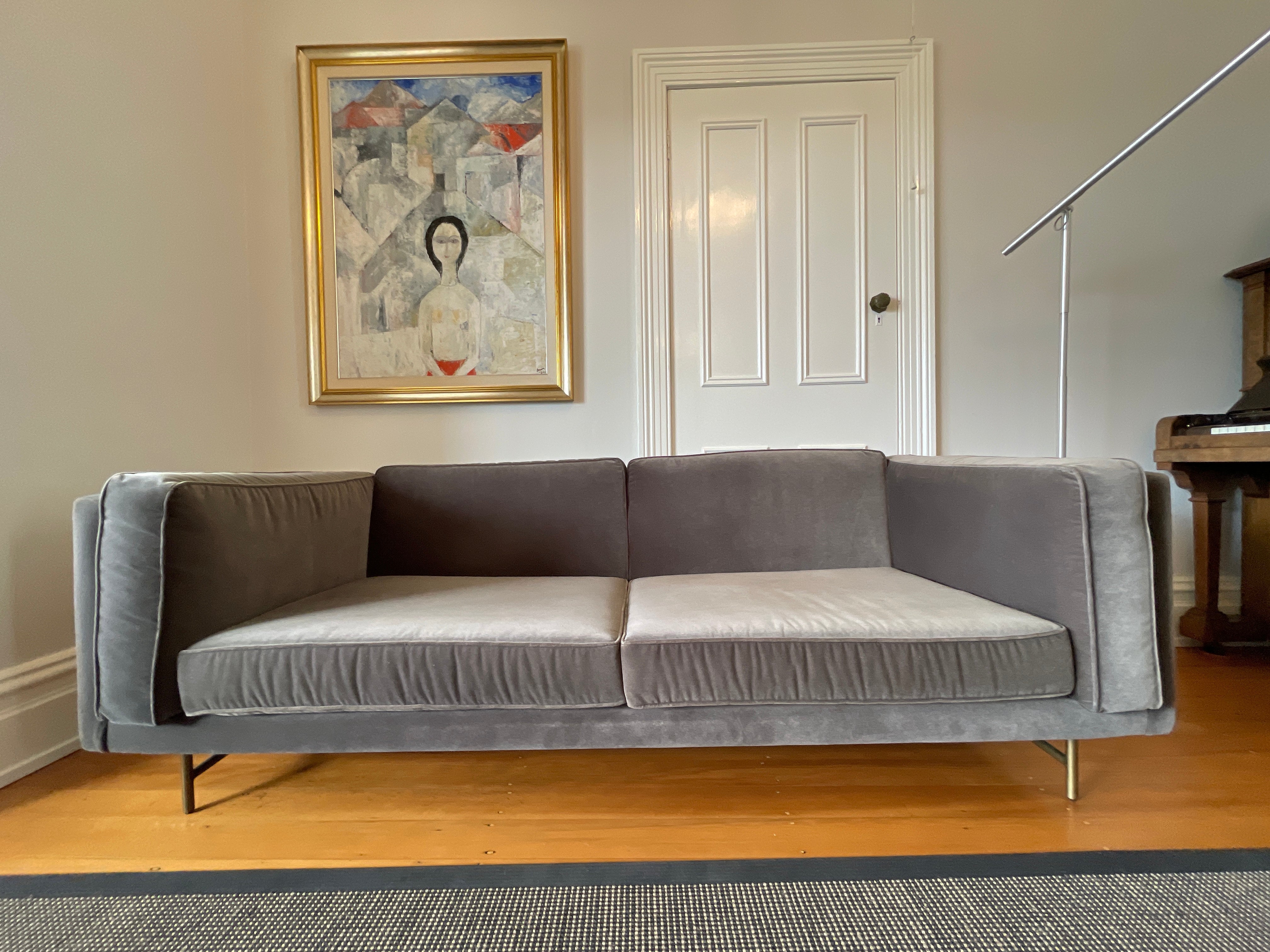 Blu Dot Bank Velvet Sofa