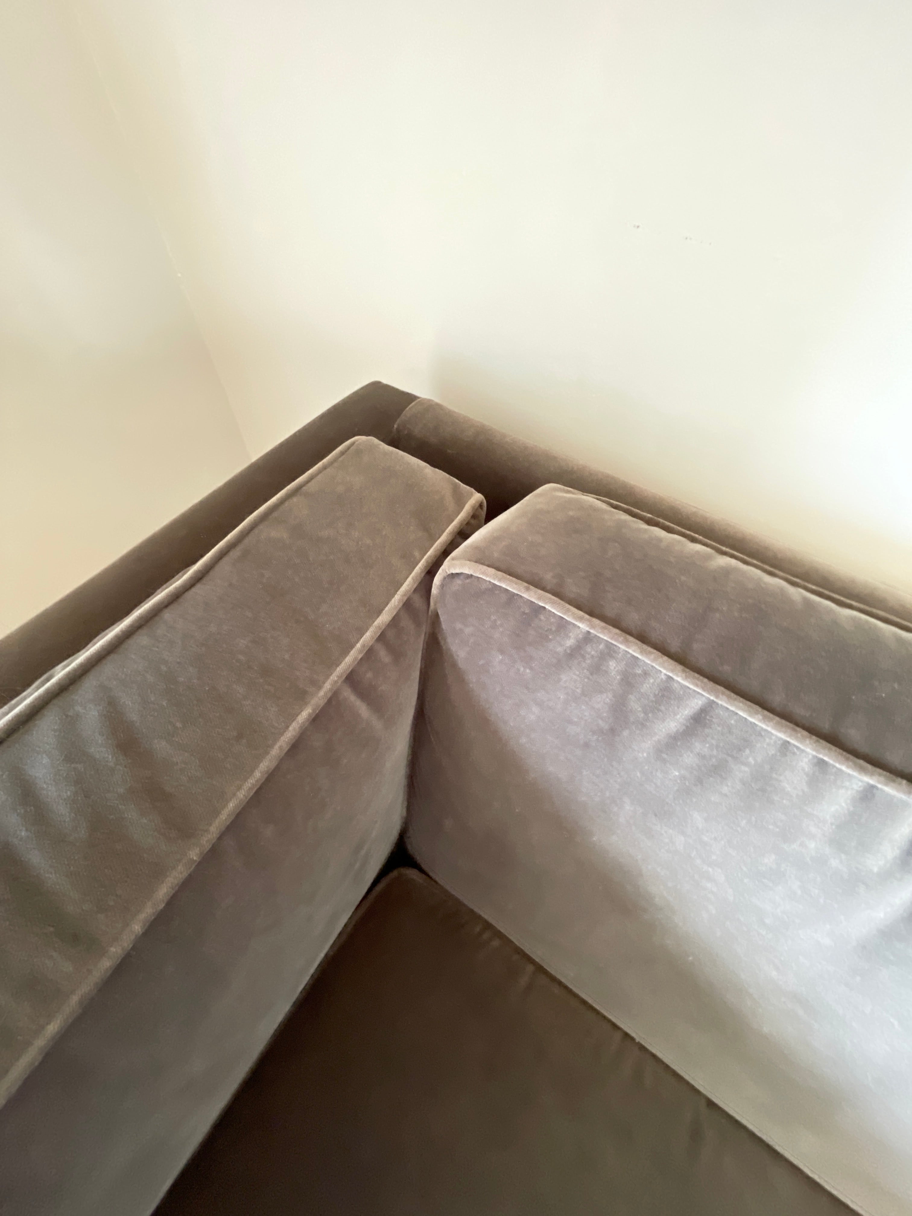 Blu Dot Bank Velvet Sofa