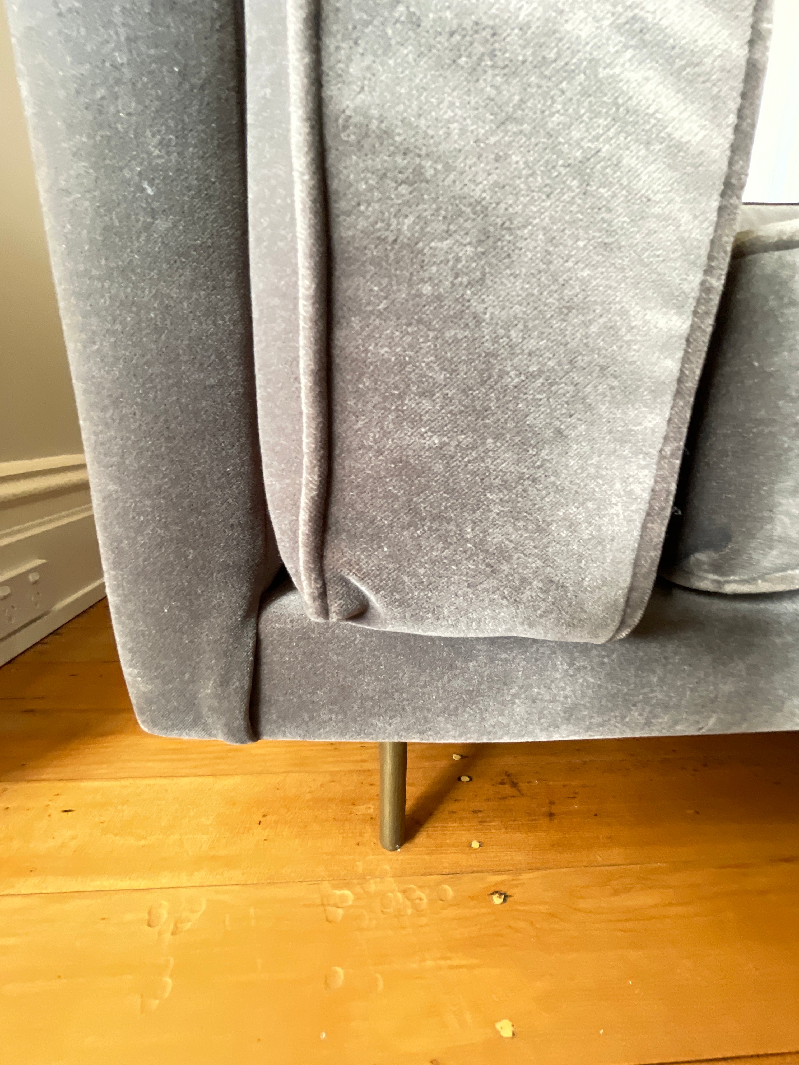 Blu Dot Bank Velvet Sofa