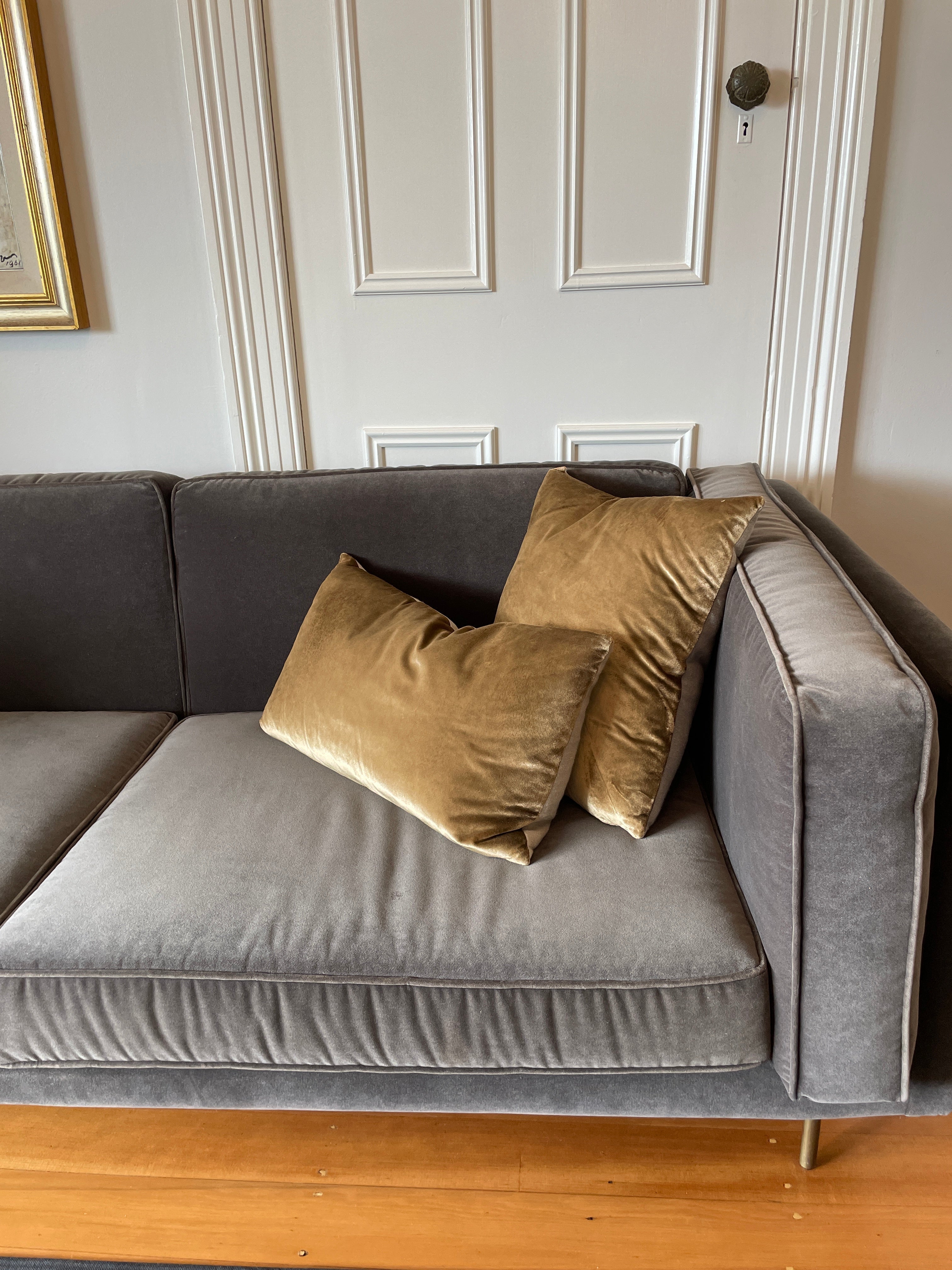 Blu Dot Bank Velvet Sofa