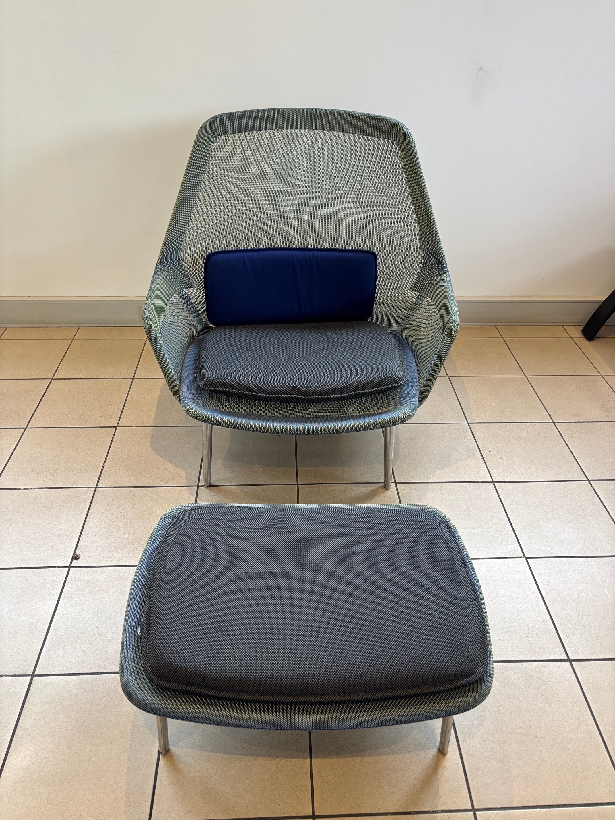 VITRA SLOW CHAIR + OTTOMAN