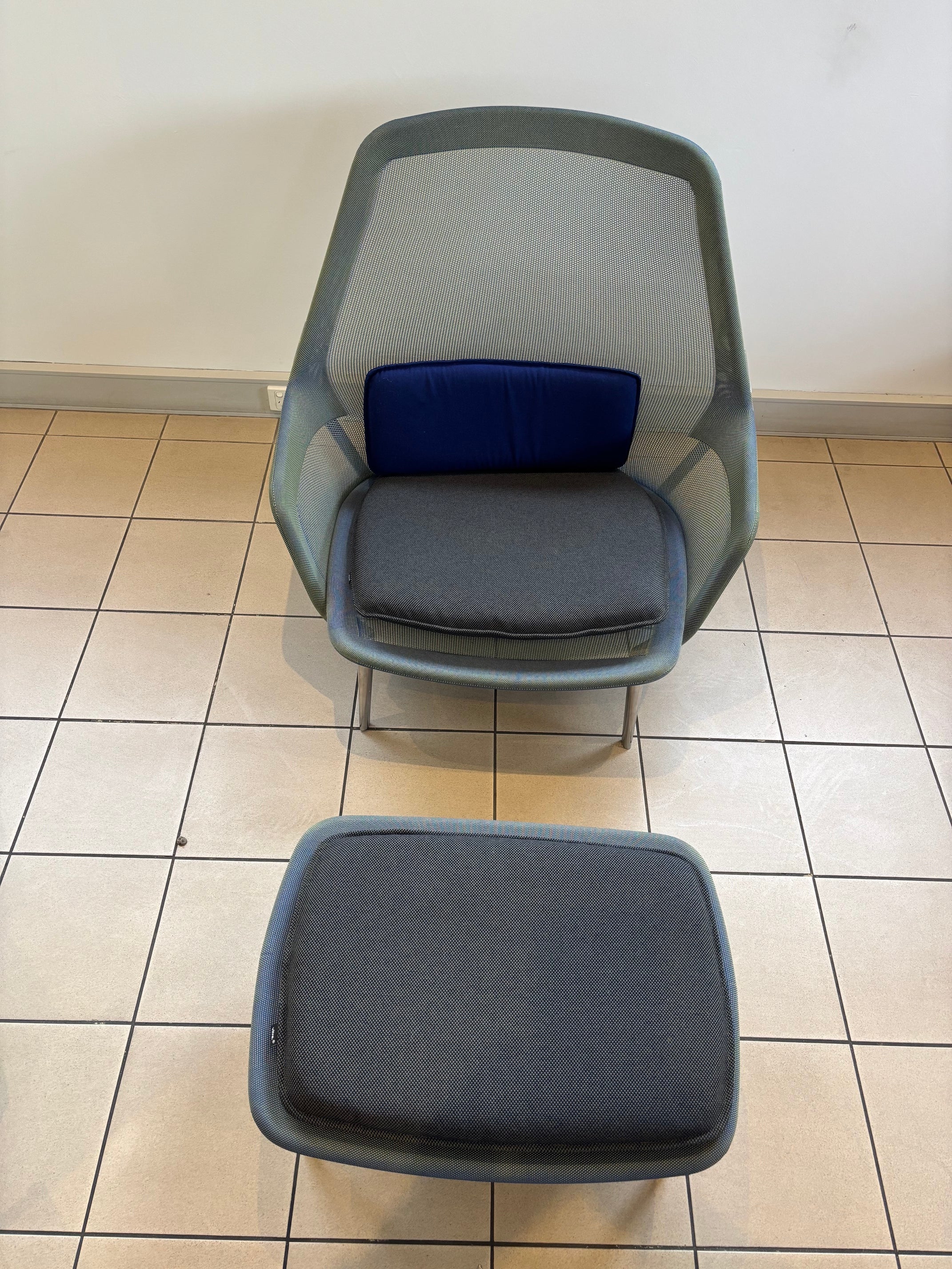 VITRA SLOW CHAIR + OTTOMAN