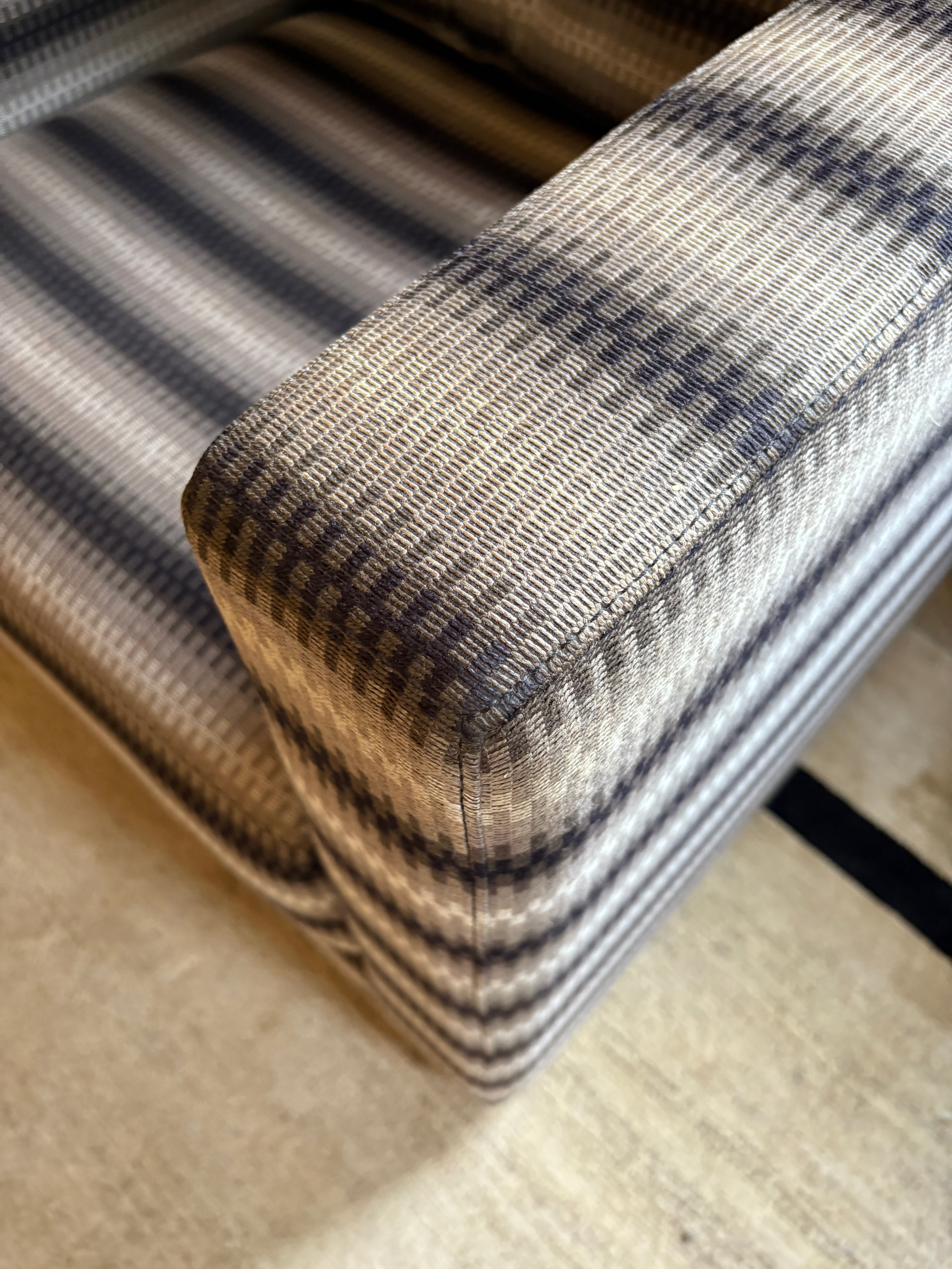 Jardan Oscar Striped Armchairs, pair