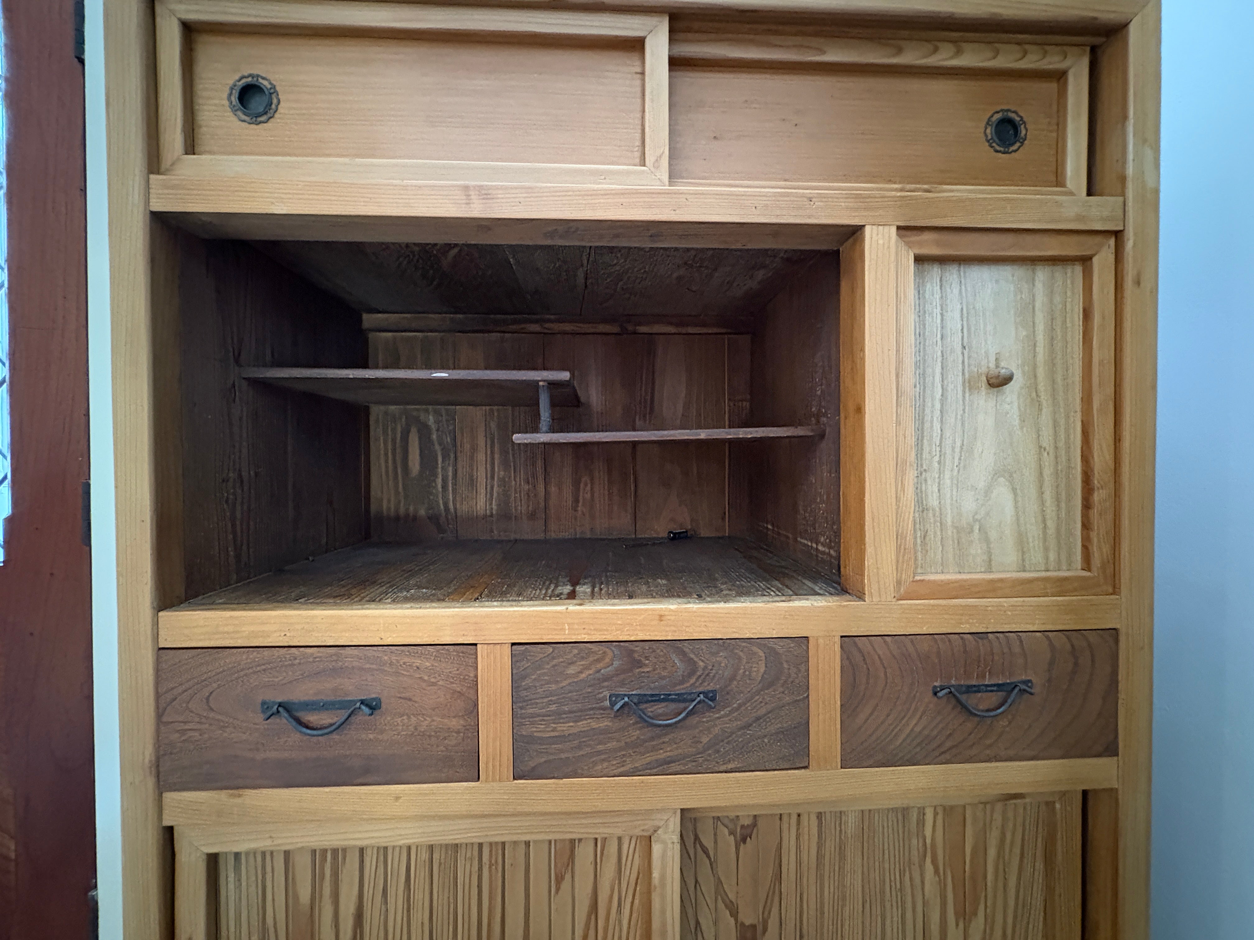 Japanese Antique Mizuya Dansu kitchen cabinet