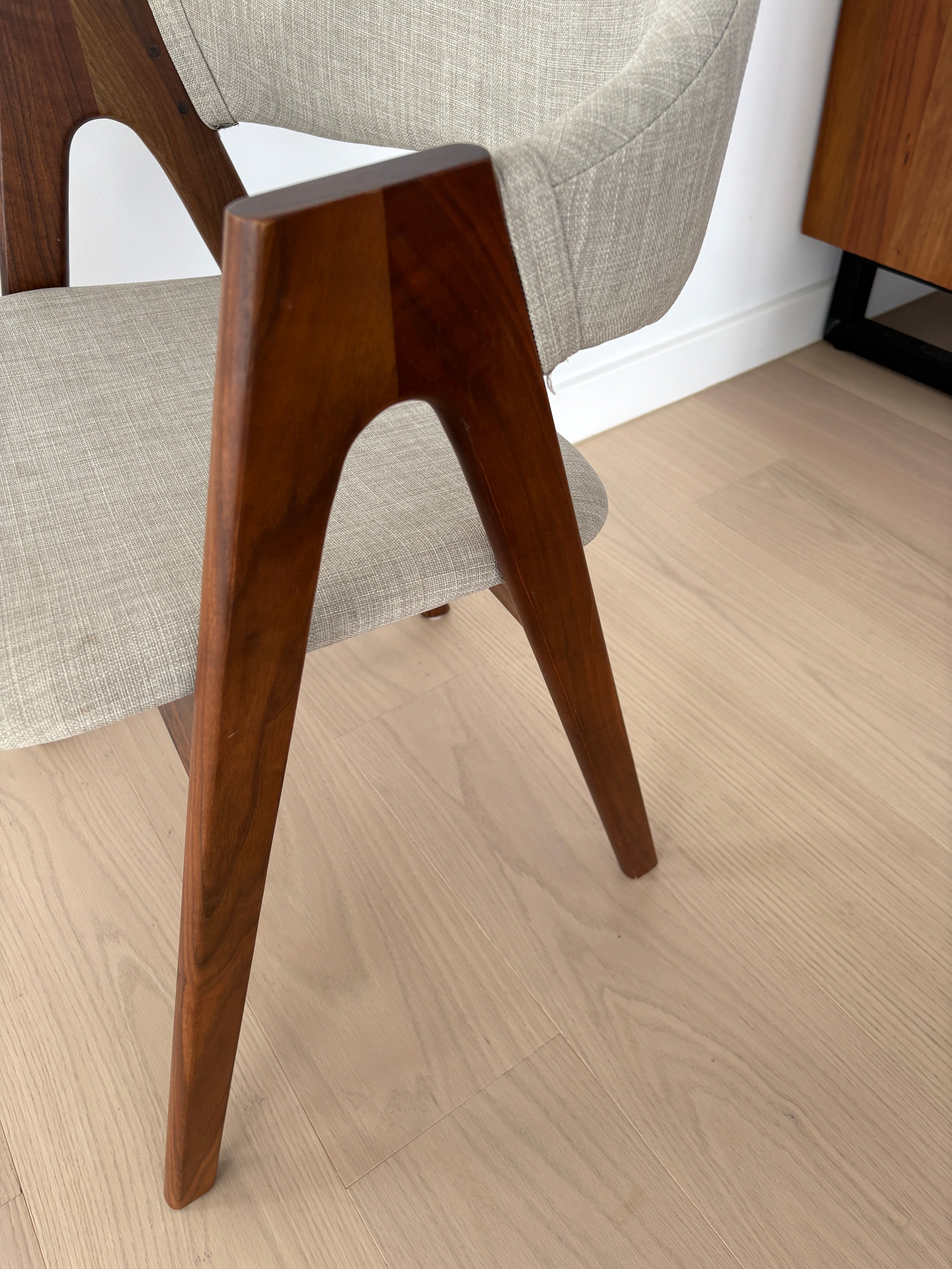 Icon By Design Nestor Walnut Dining Chairs, set of 8