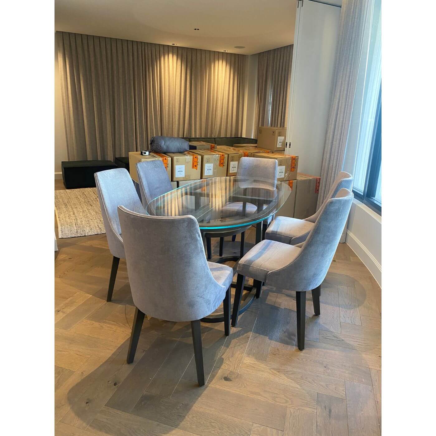 Two-Design-Lovers-Bespoke-Contemporary-glass-and-timber-oval-dining-table