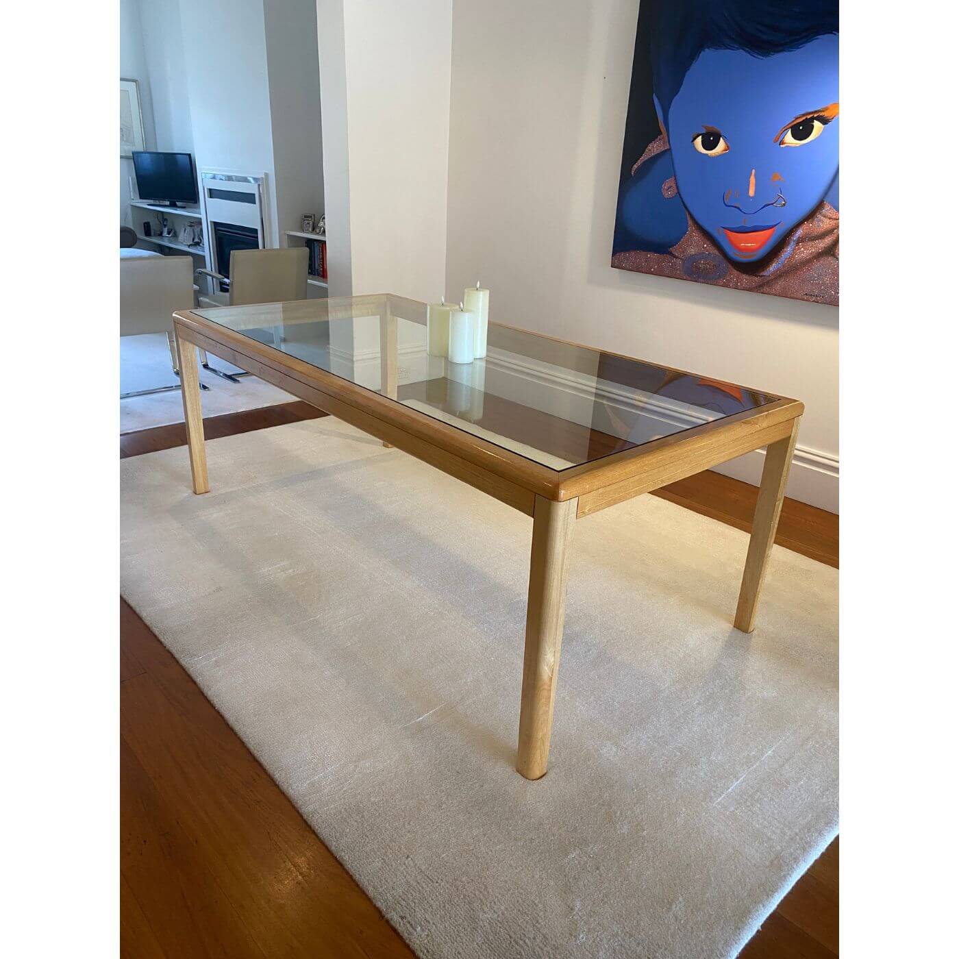 Two-Design-Lovers-BespokeGlass-and-timber-dining-table