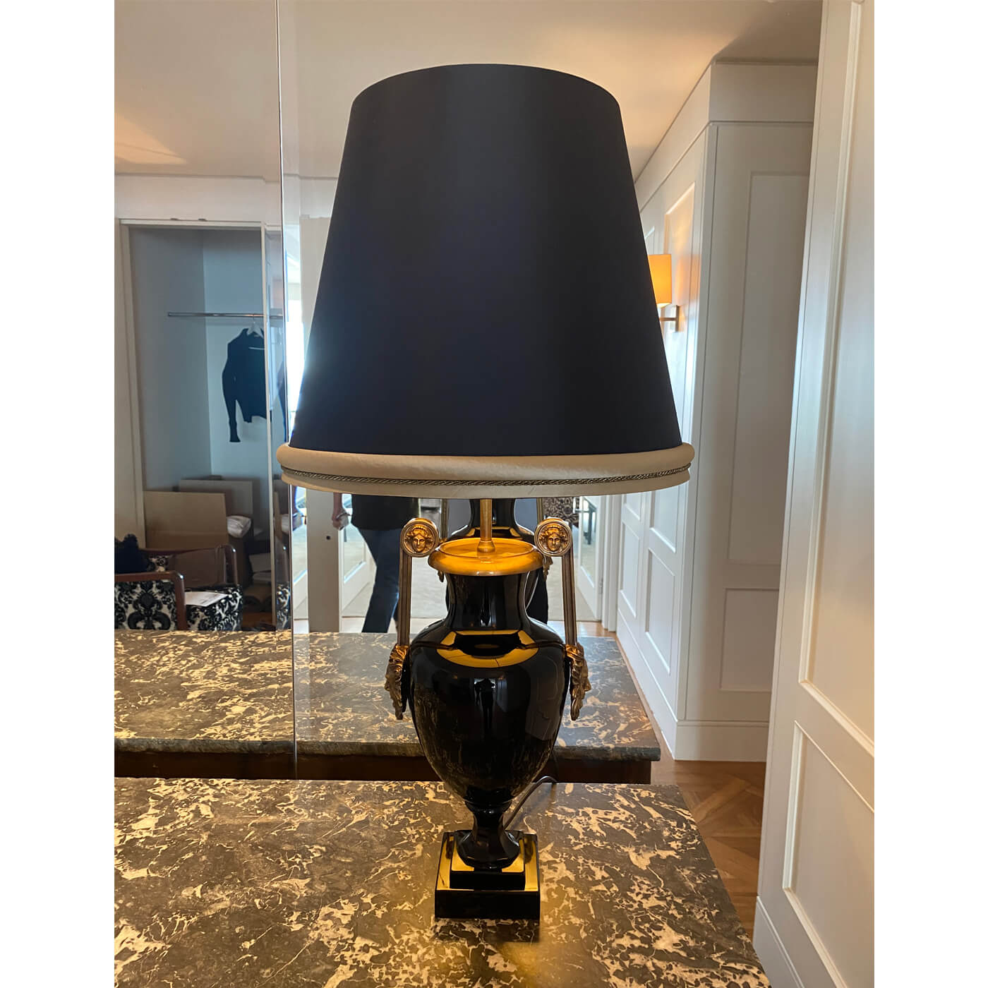 Two-Design-Lovers-Charles-Edwards-Black-Glass-Urn-Lamp