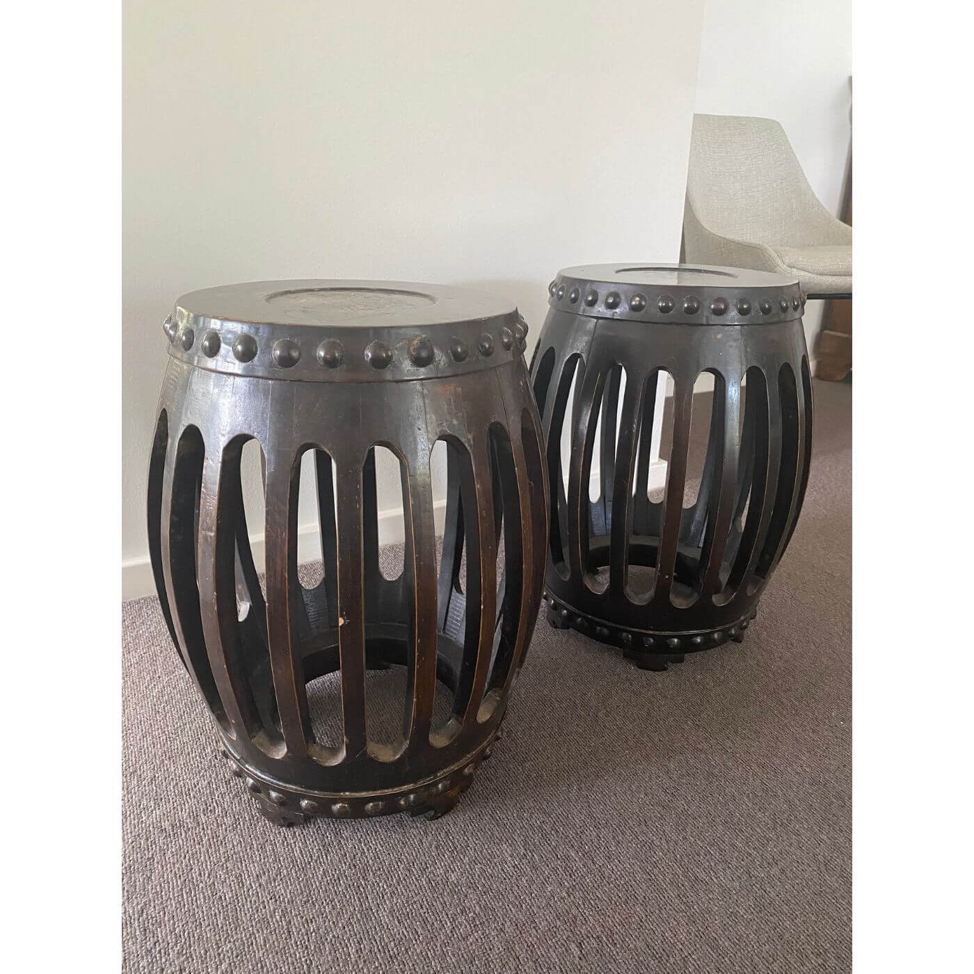 Two-Design-Lovers-Orient-House-Slatted-Elm-Drum-Stool