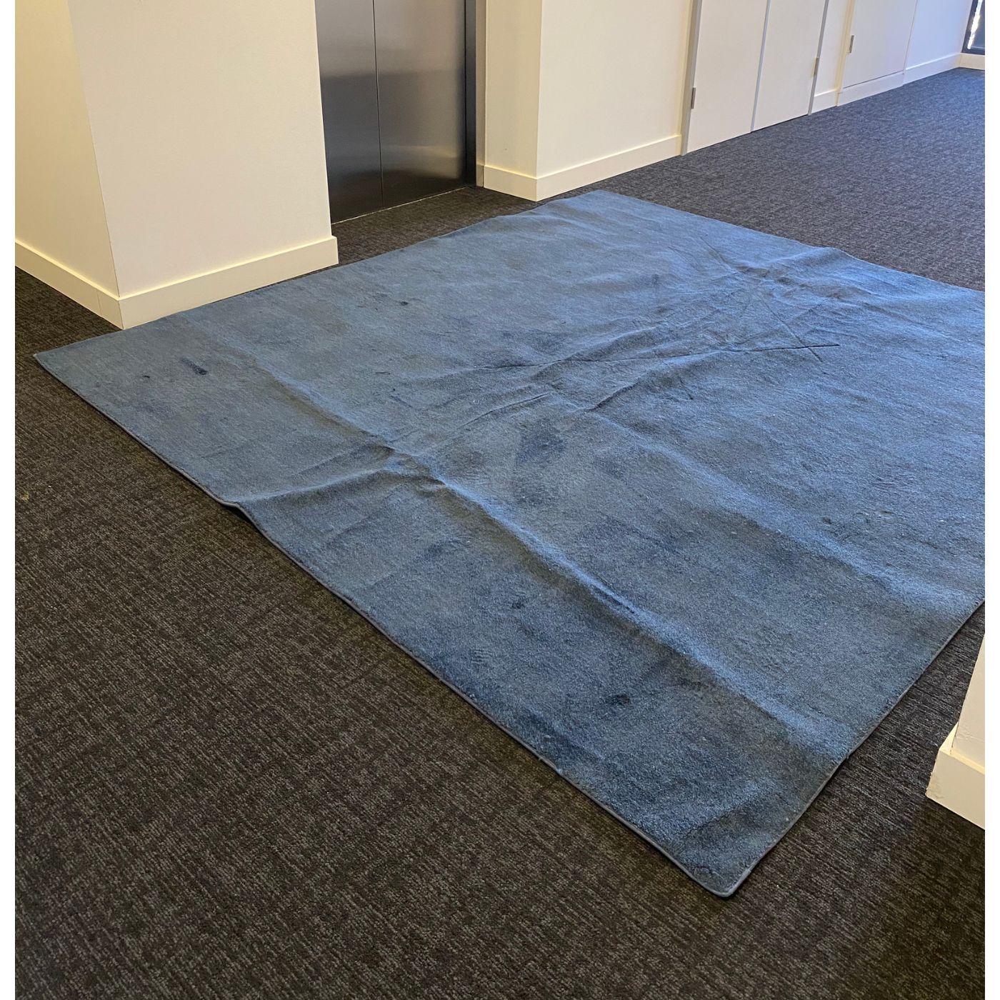 RC+D Custom Blue Wool Rug