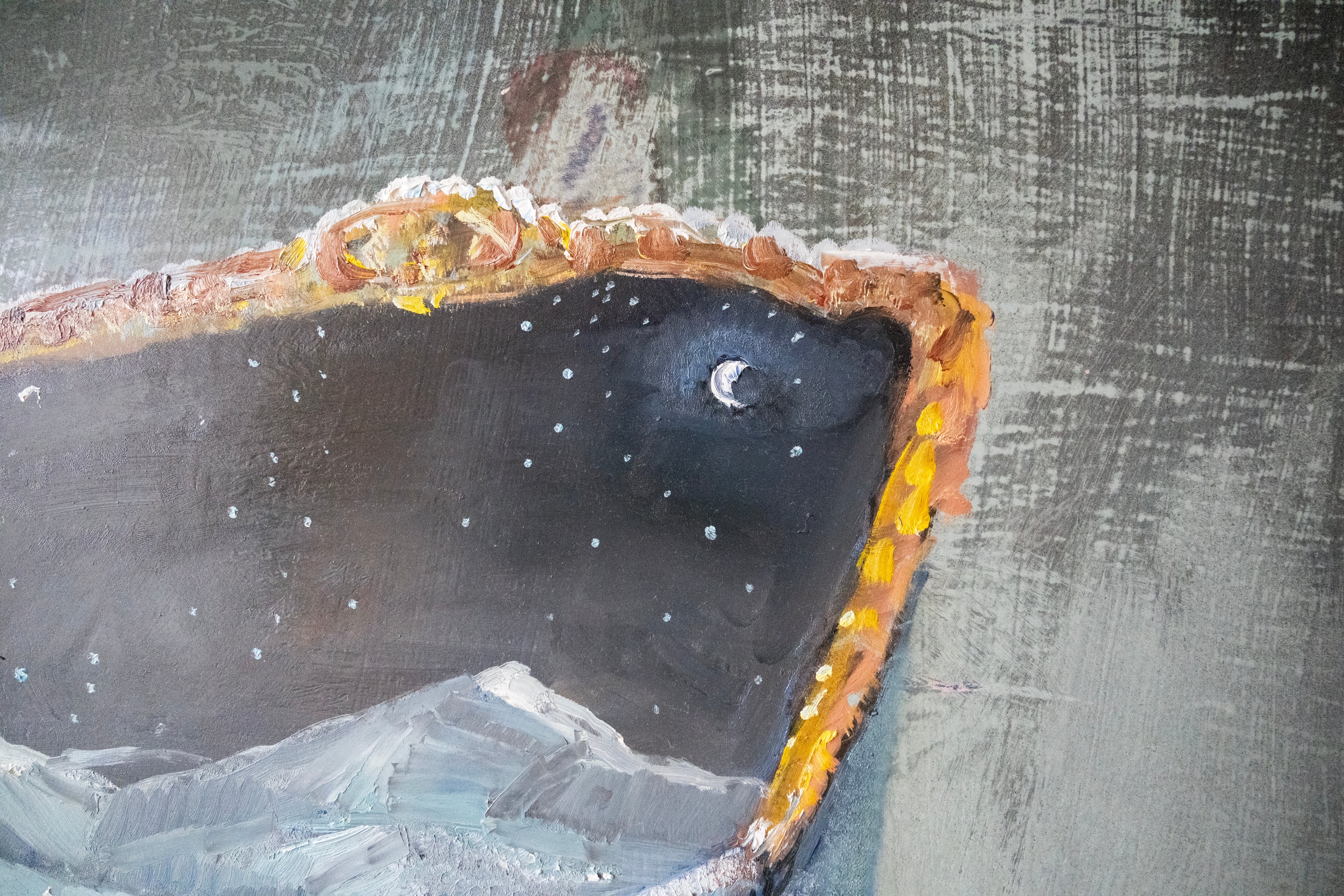 Vanessa Stockard Painting "Kevin on Ice"