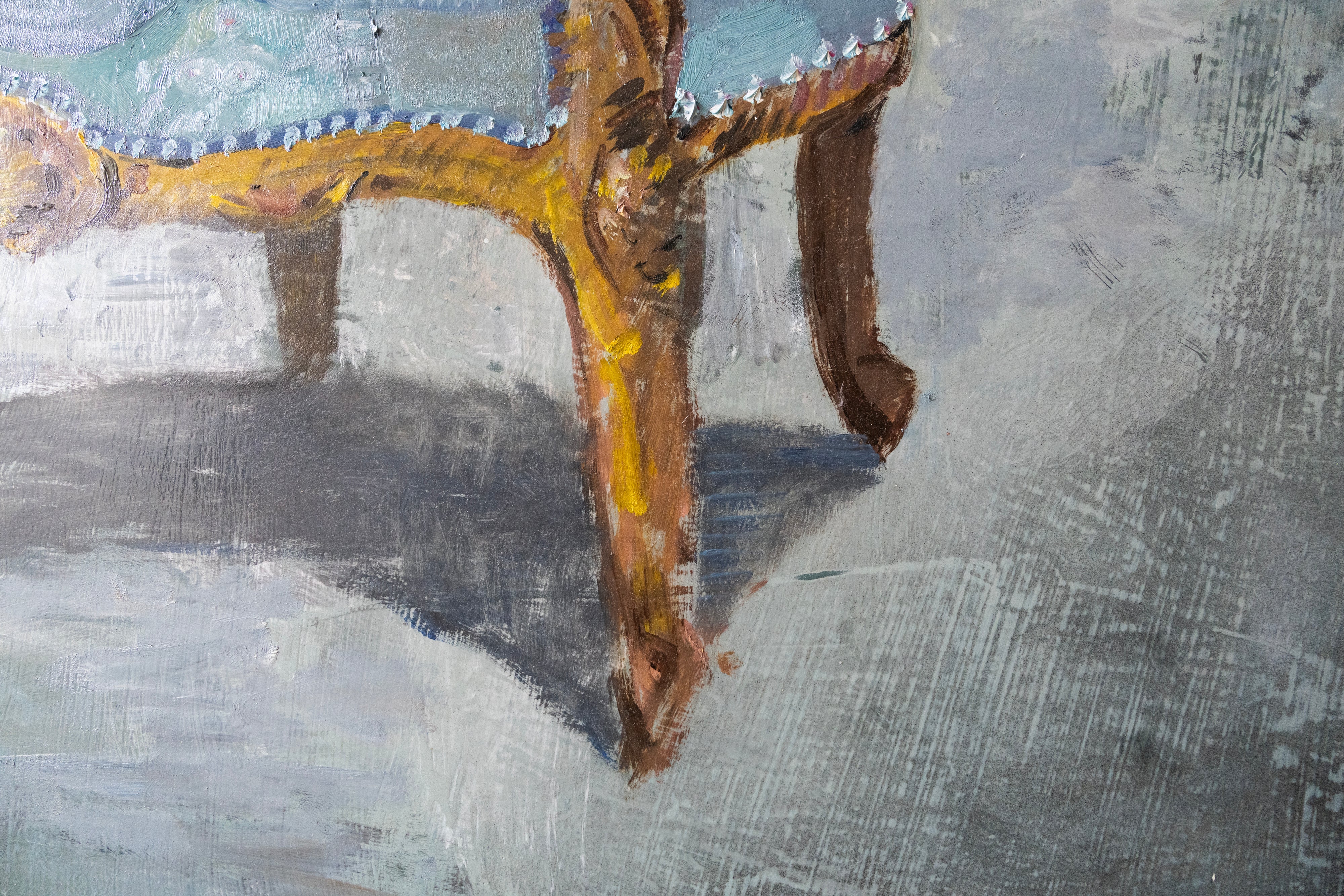 Vanessa Stockard Painting "Kevin on Ice"