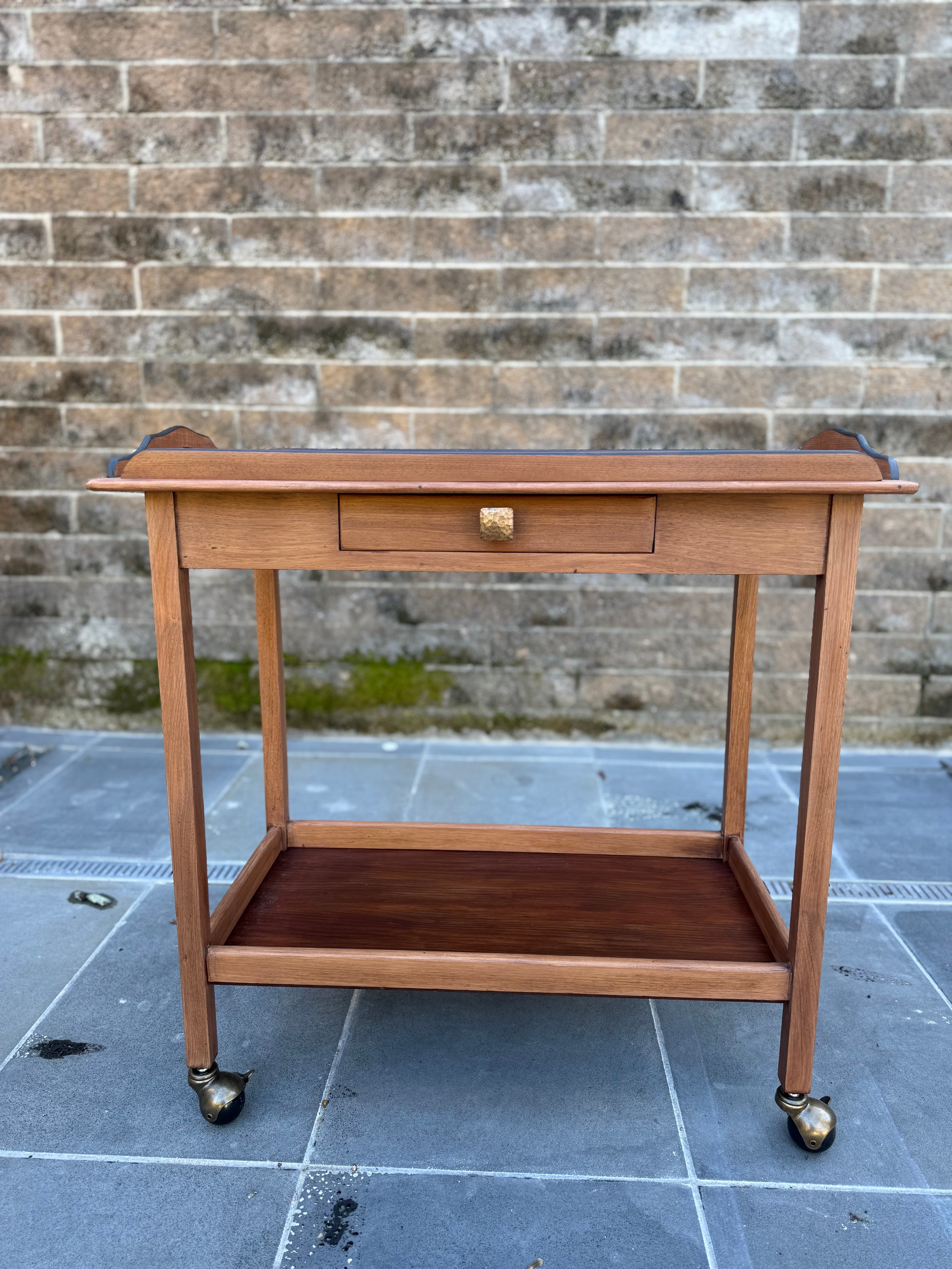 Solid Mahogany Bar/ Tea trolley