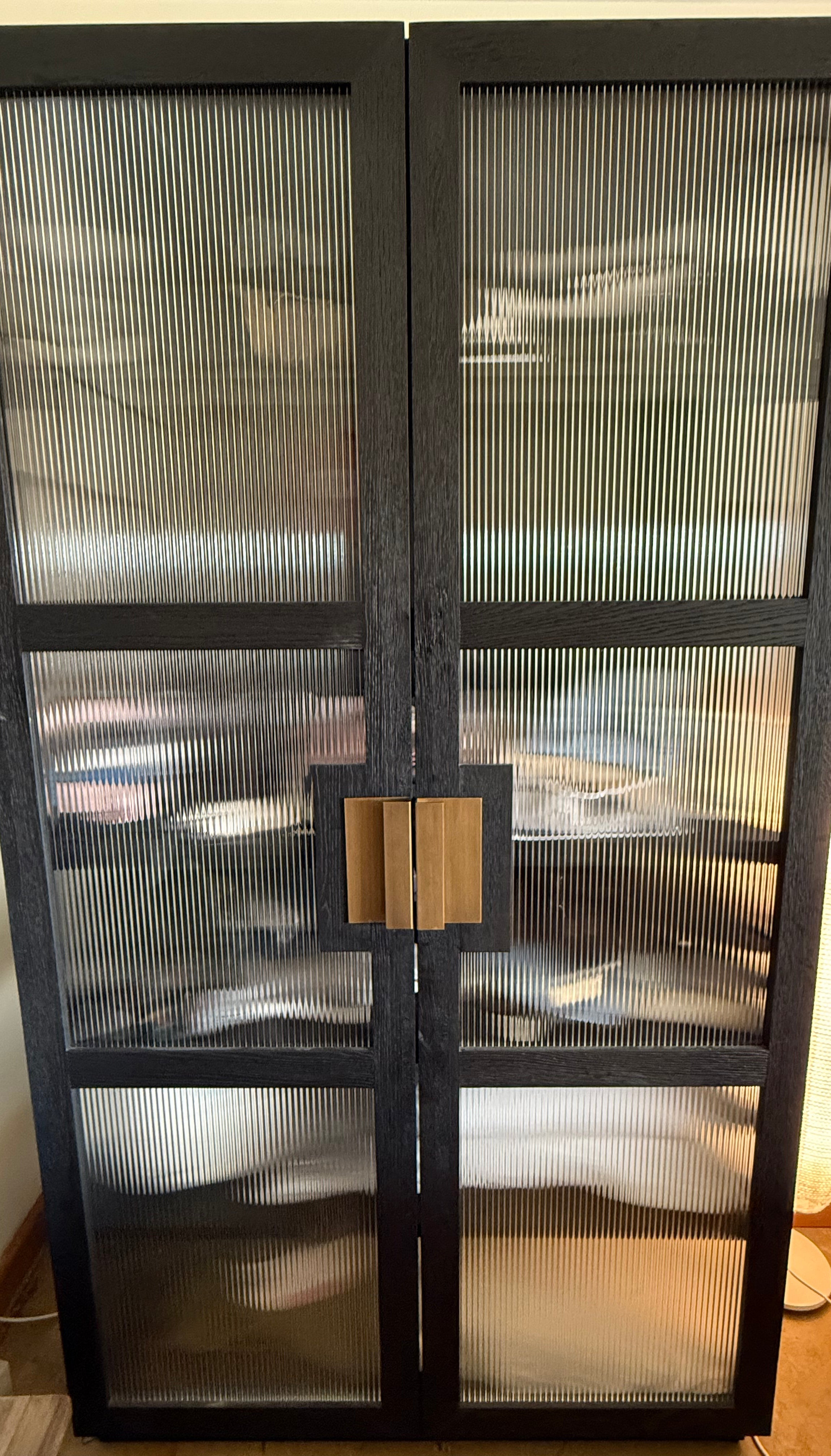 Coco Republic Black Oak Tall Cabinet