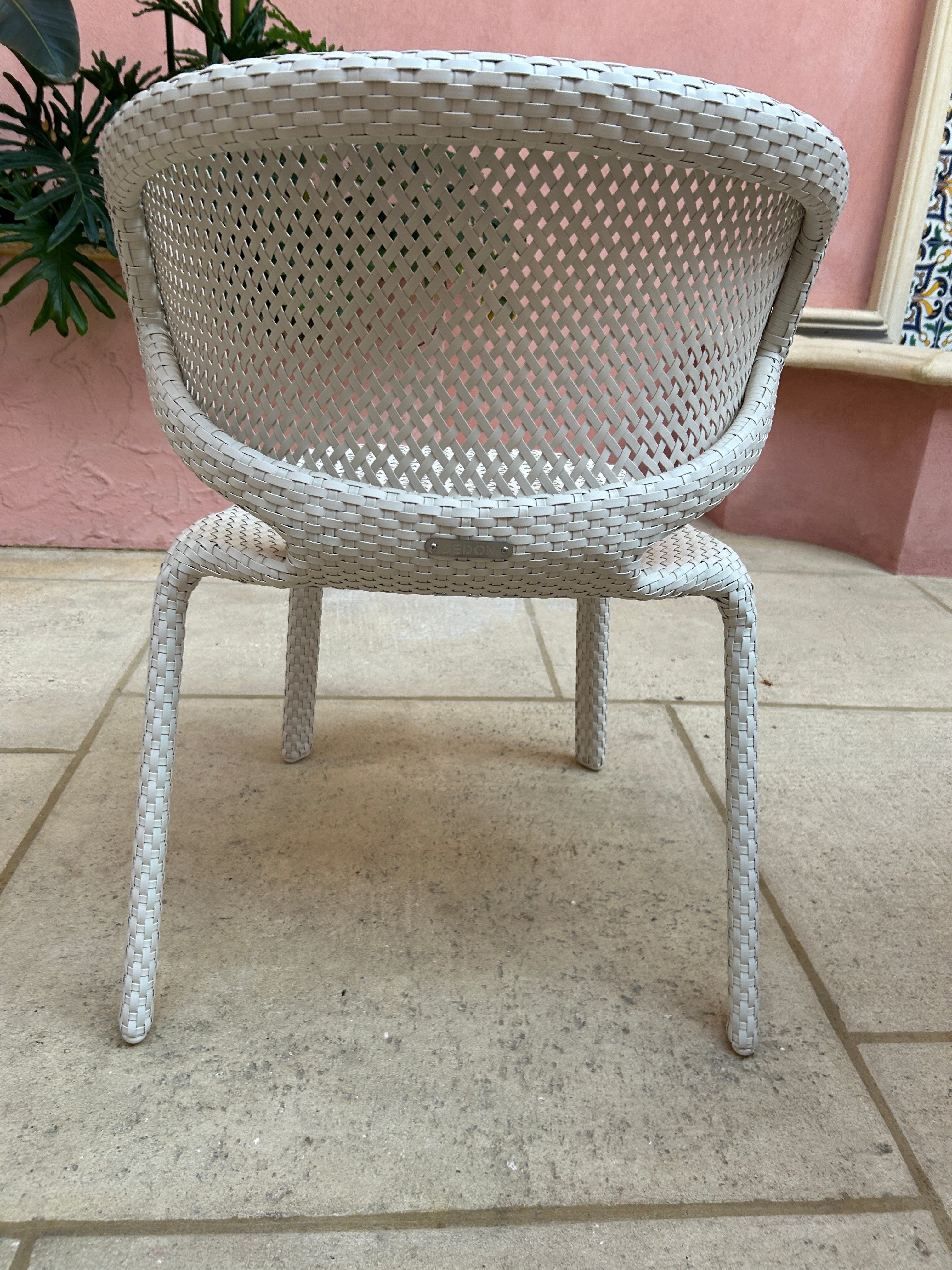 DEDON Seashell Nuo Outdoor Dining Chair Pearl, Set of 8