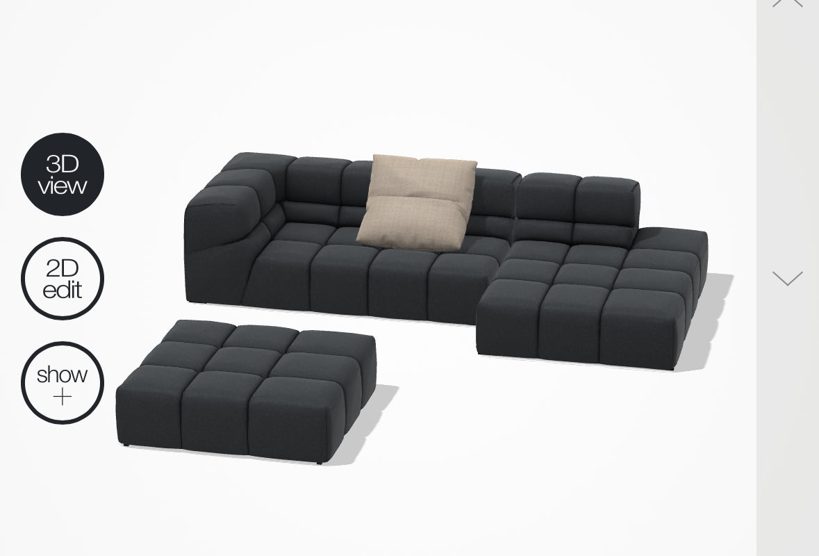 B&B Italia Tufty Time Sofa with Ottoman