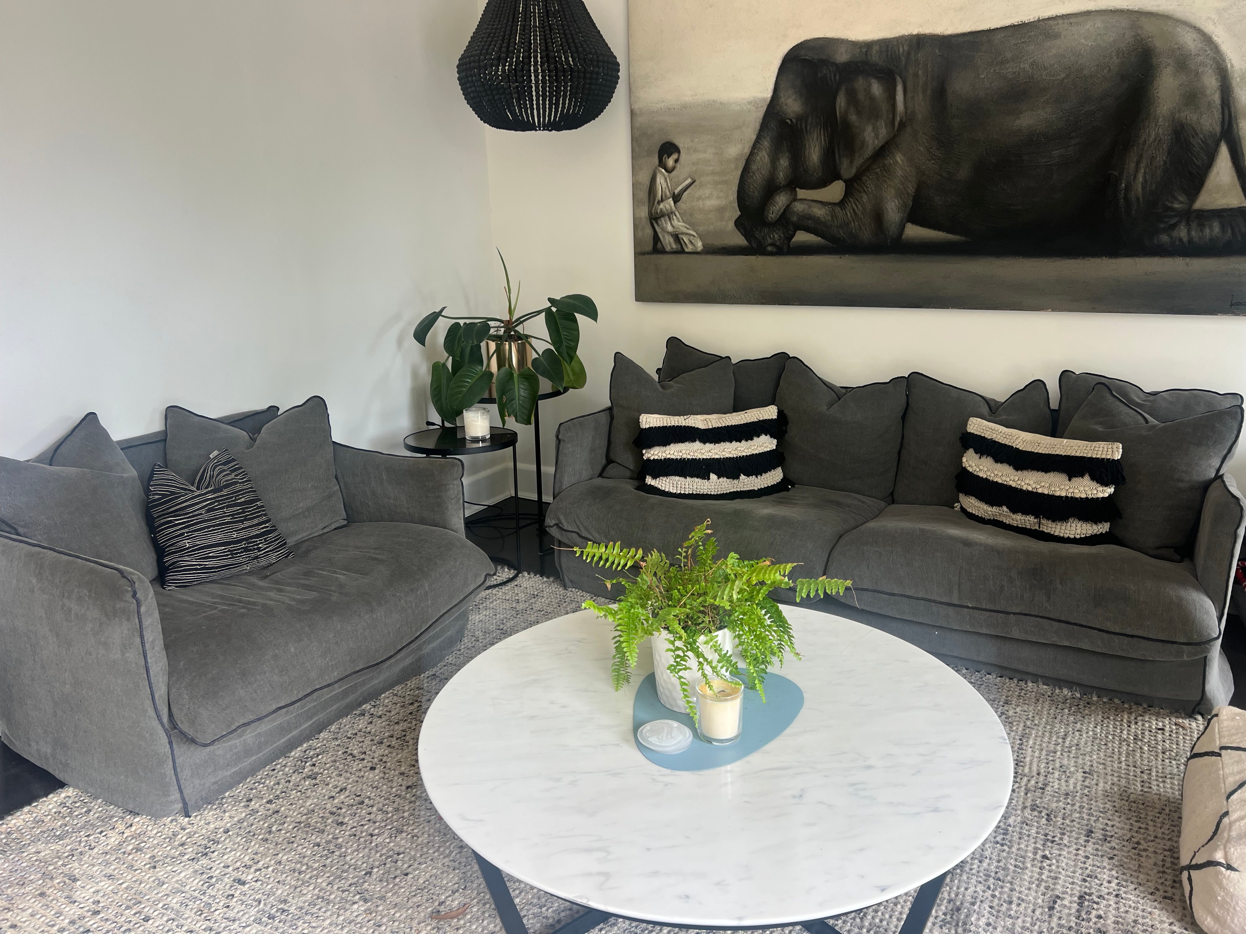 MCM House Marble Top Coffee Table