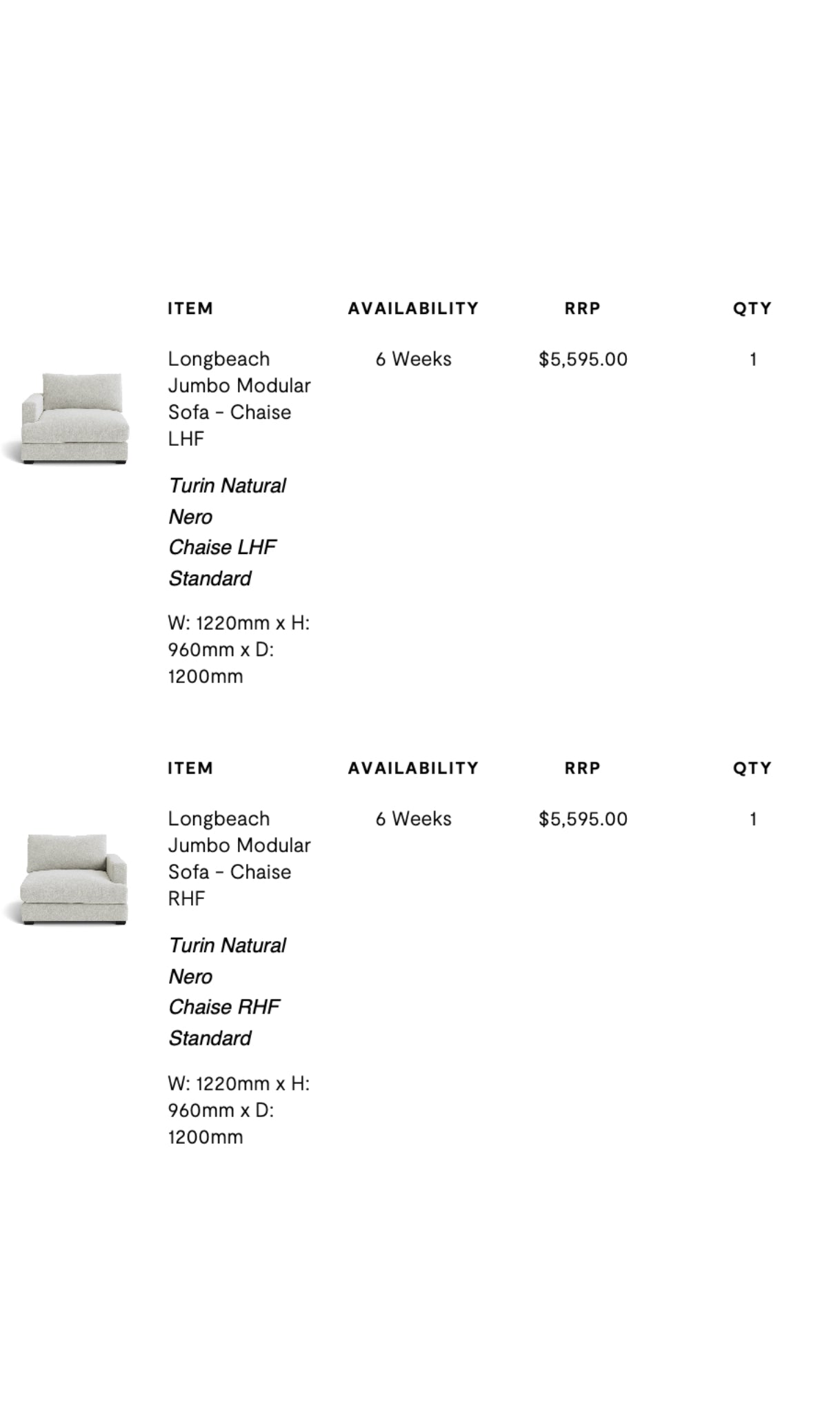Coco Republic Longbeach Jumbo Modular Sofa