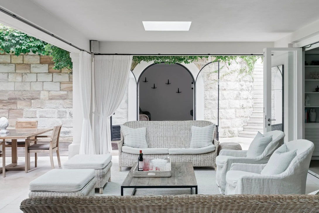 Natural Rattan Outdoor Sofa