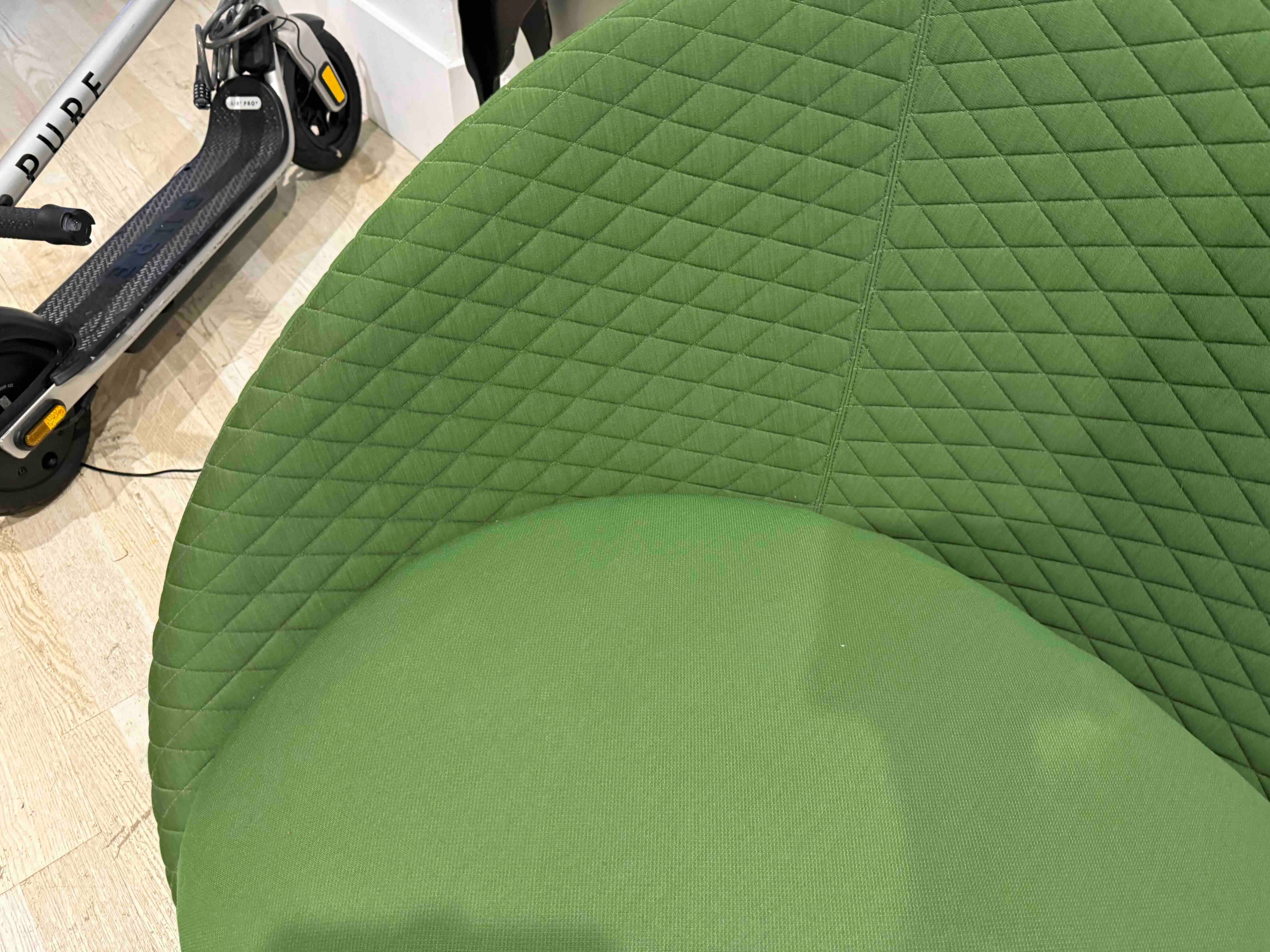 Green Moooi Love Sofa with 3 cushions