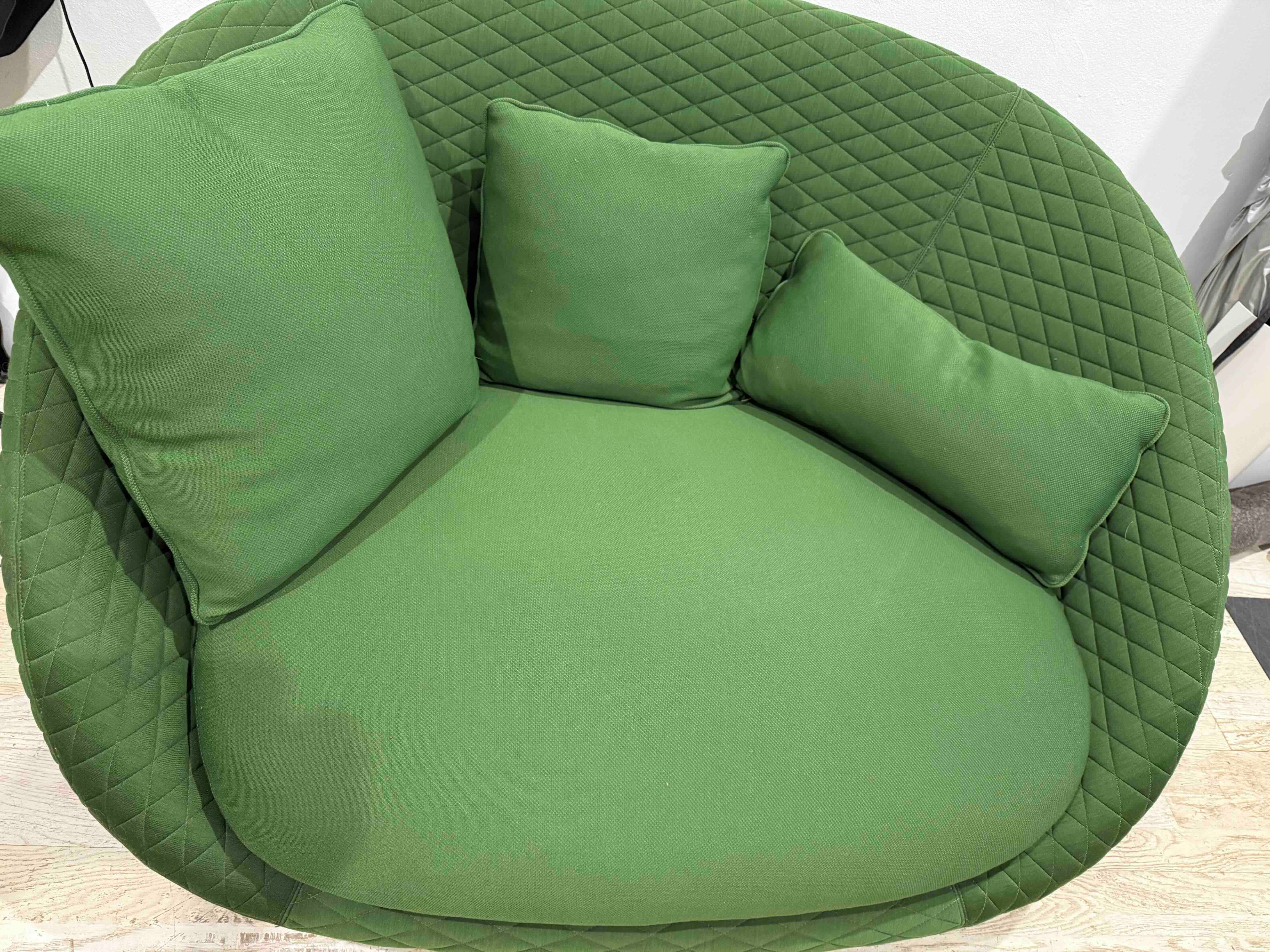 Green Moooi Love Sofa with 3 cushions