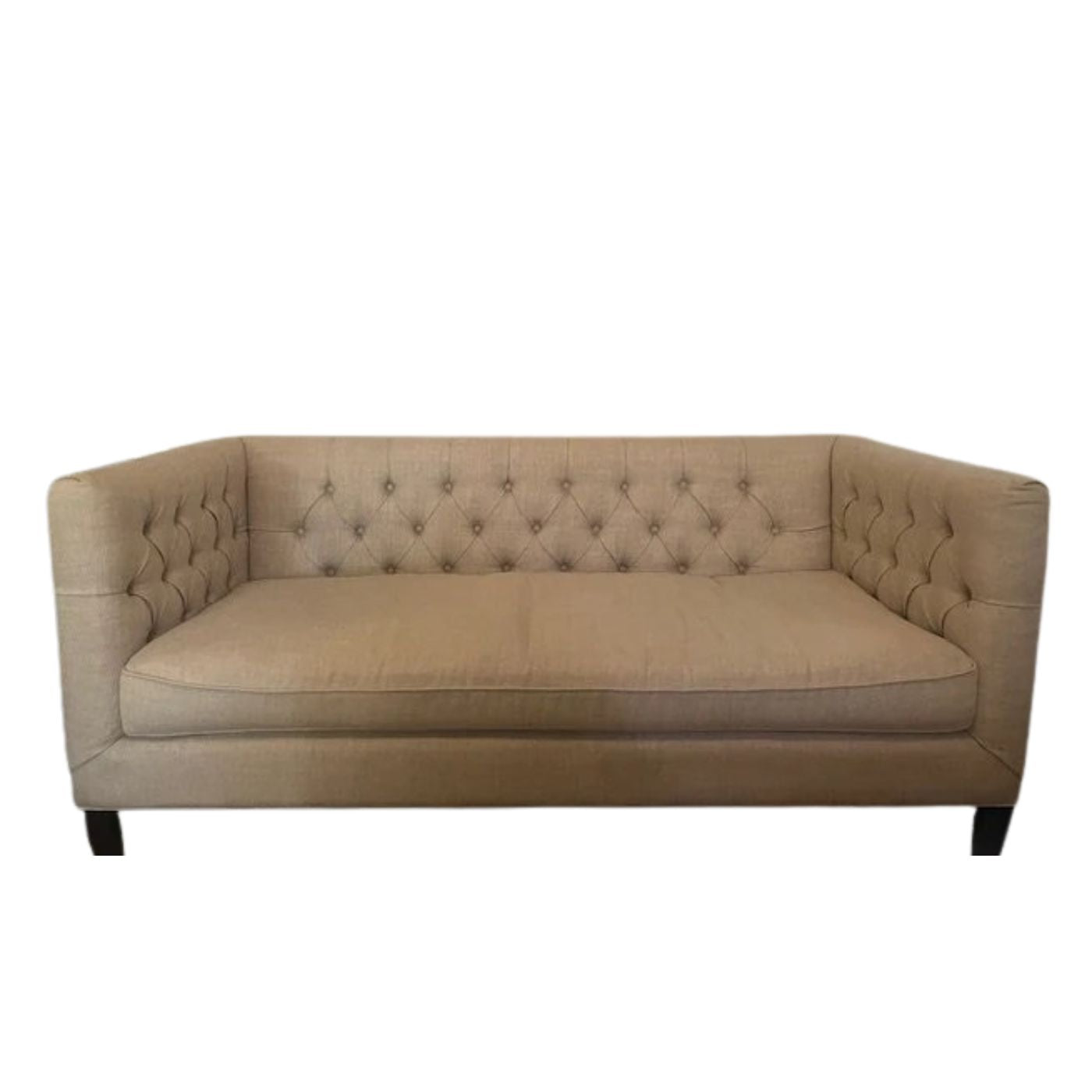Coco Republic Chamonix Tufted Loveseat Sofas, Pair