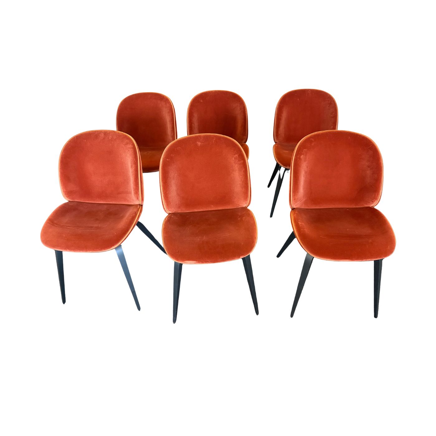 Gubi Beetle Dining chairs, Set of 6