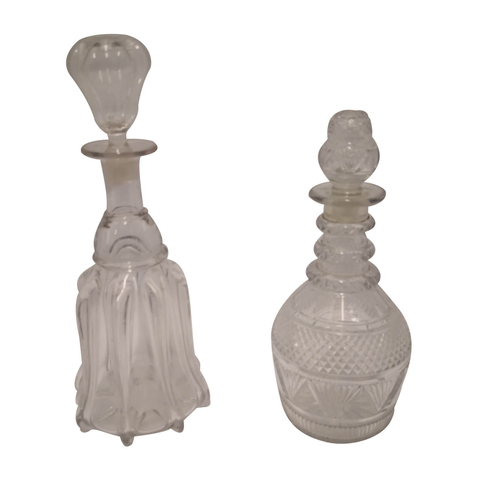 Vintage Crystal Decanters with Stoppers