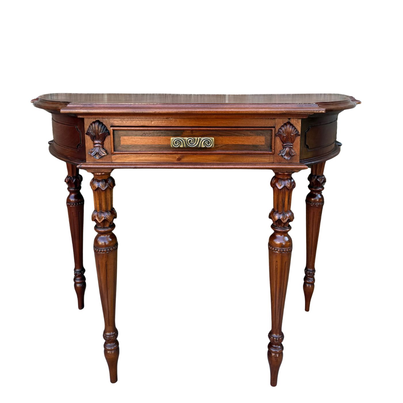 Antique Mahogany Console Table – Elegant Carved Detail