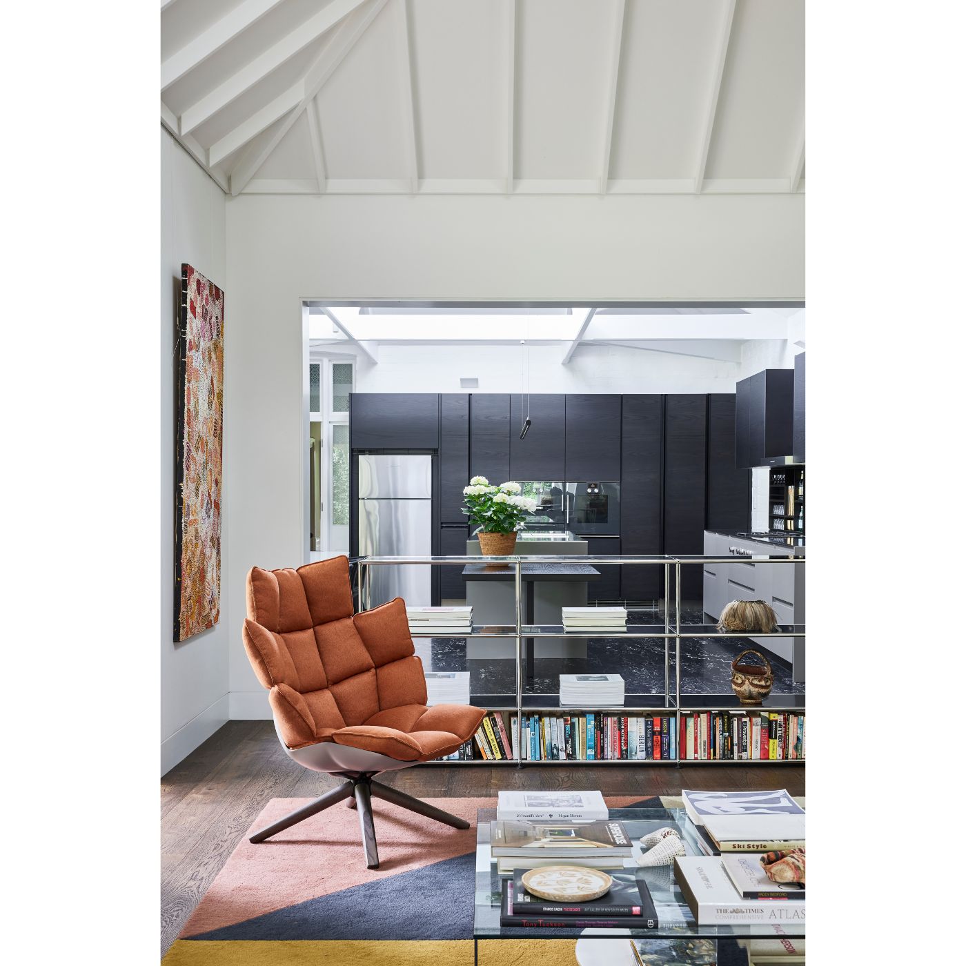 B&B Italia Husk Swivel Armchair with Snug Sides and Headrest