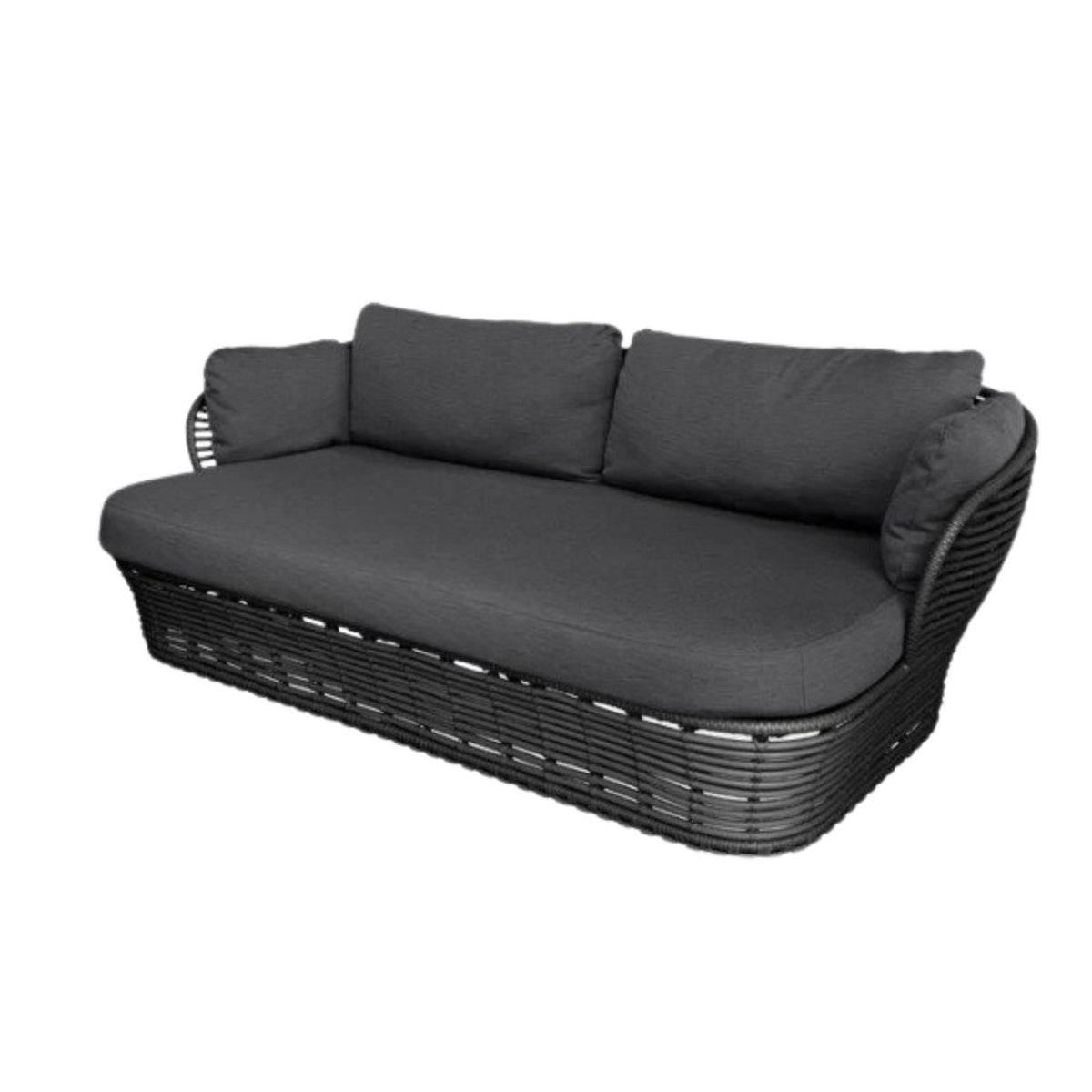 Cane-line Basket Outdoor 2-seater Sofa, Graphite (RRP $9,380)