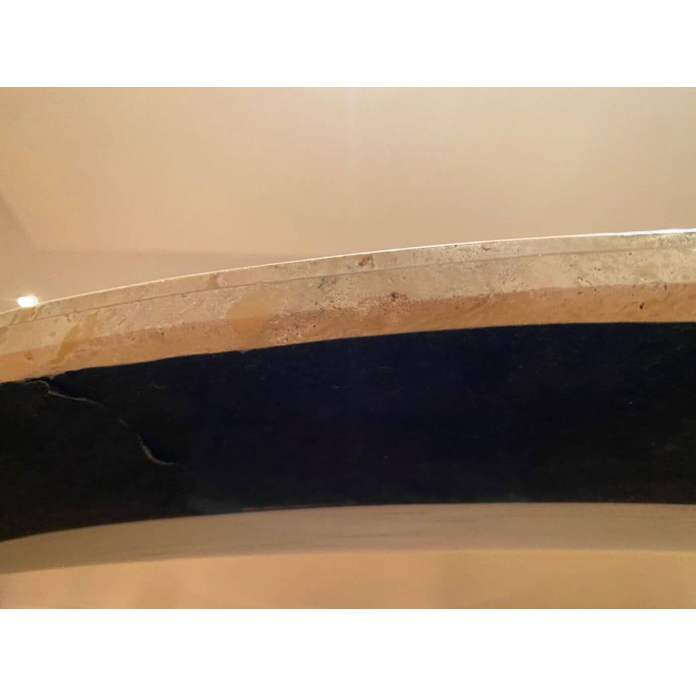 Coco Republic Cubix travertine dining table