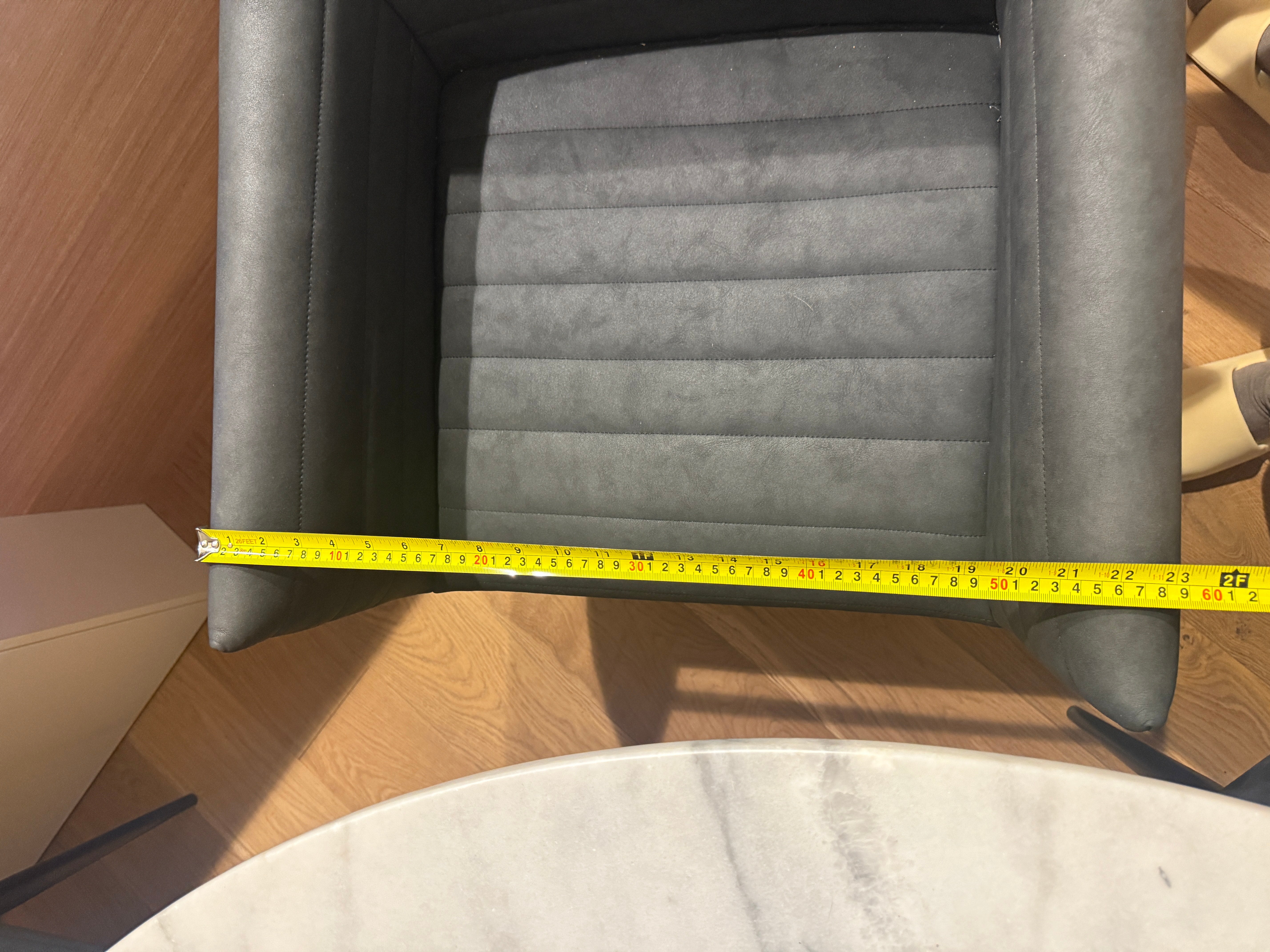 Coco Republic Black Leather Dining Chairs, set of 6