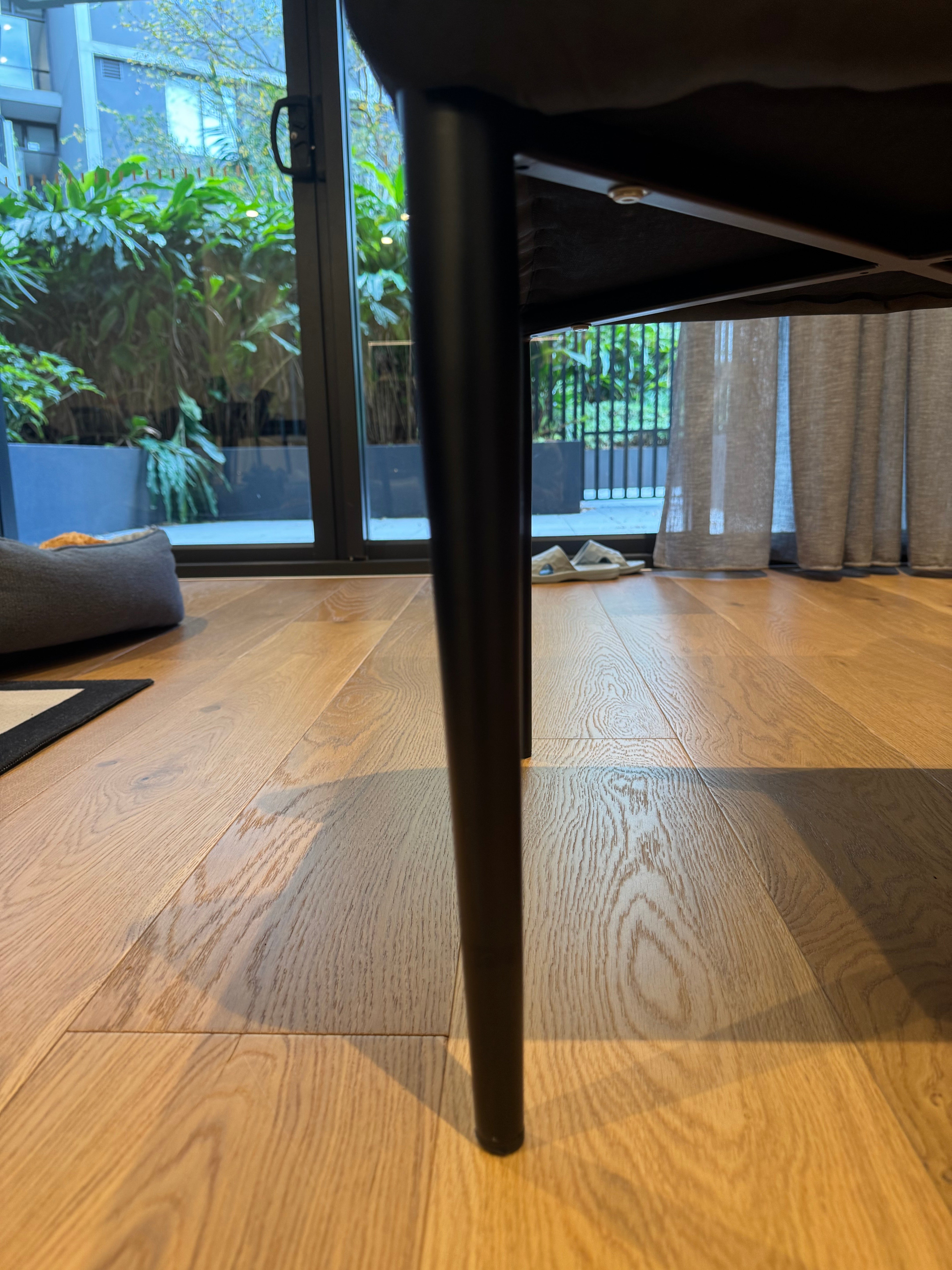 Coco Republic Black Leather Dining Chairs, set of 6