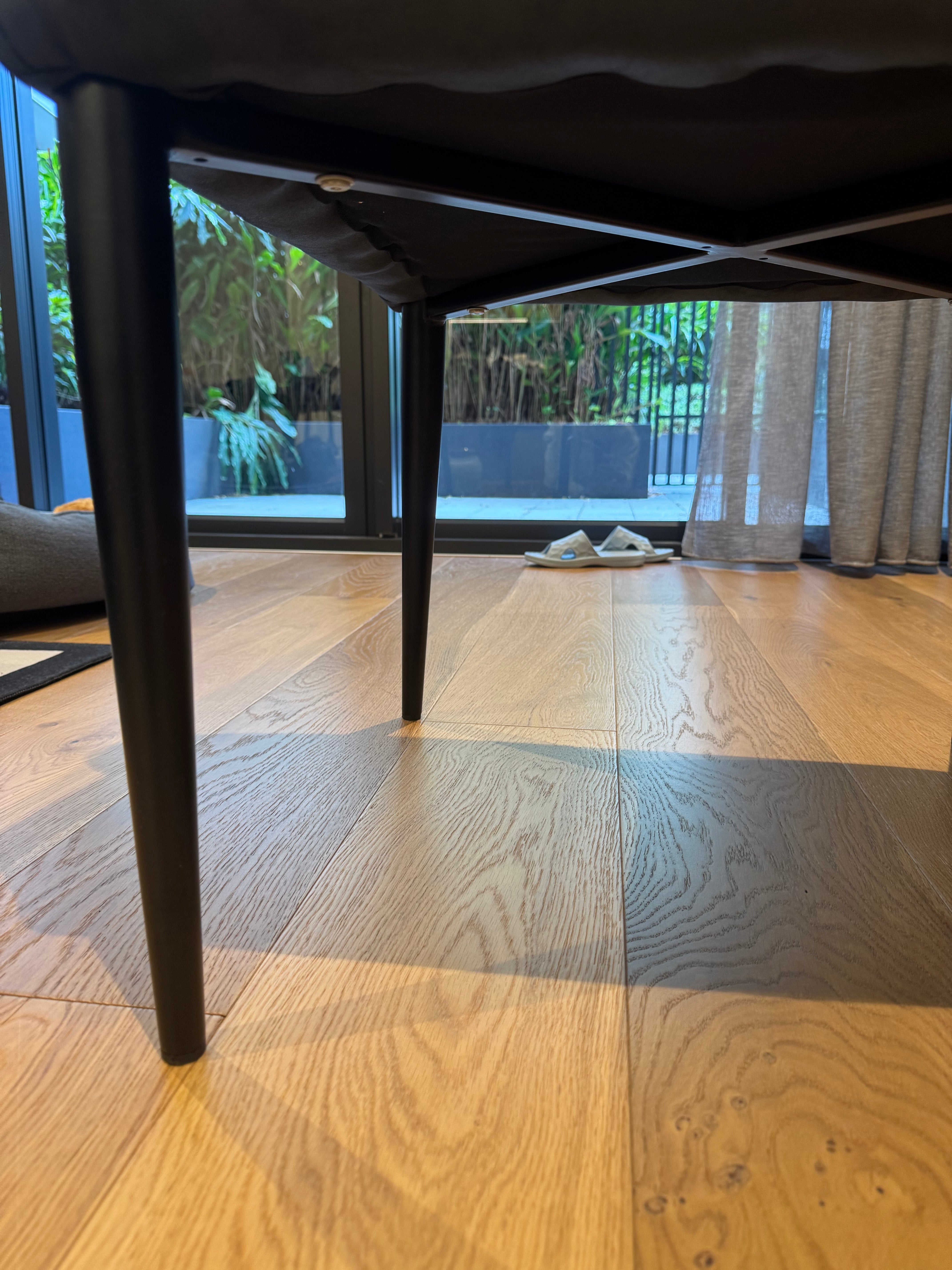 Coco Republic Black Leather Dining Chairs, set of 6