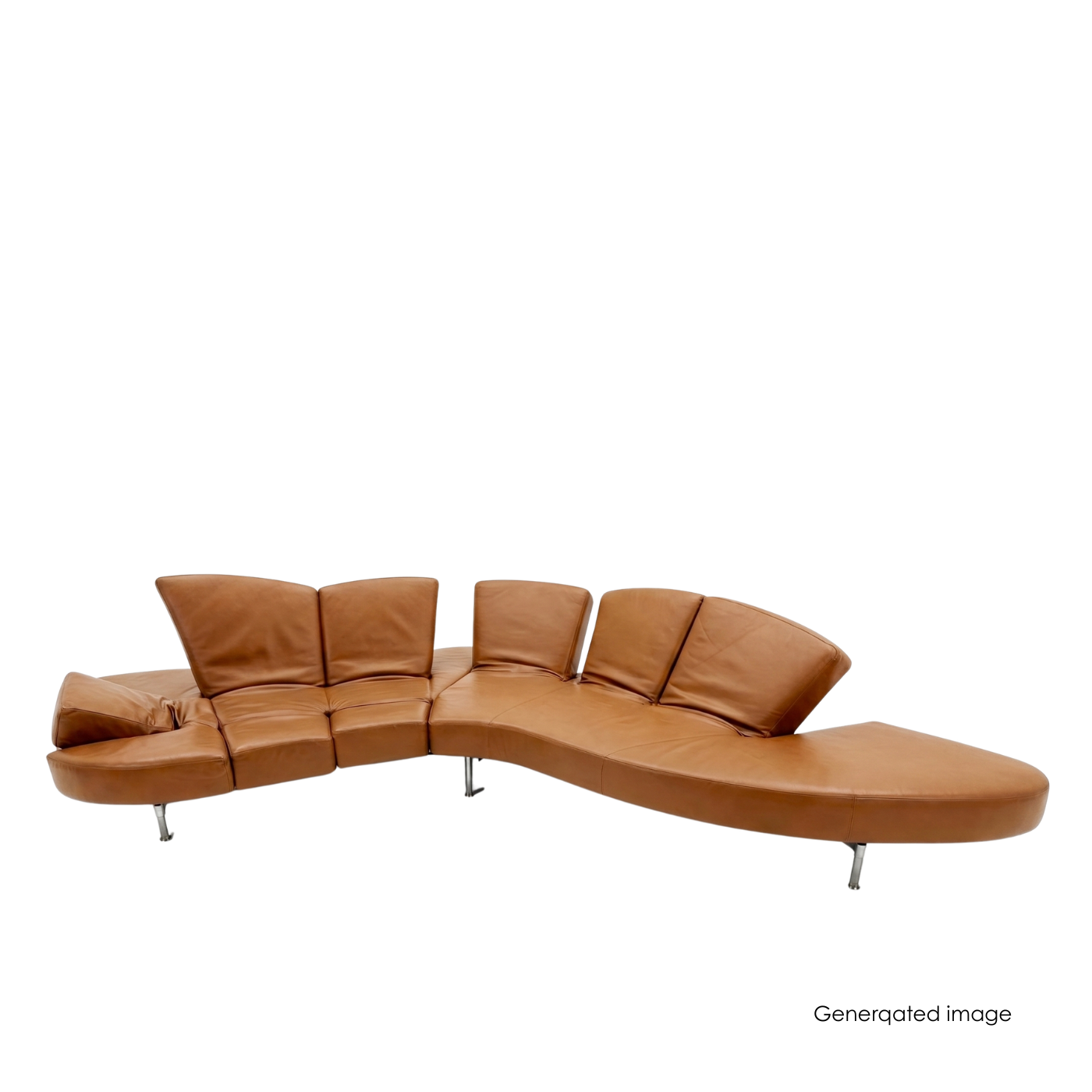 Edra Flap Sofa, Tan Leather