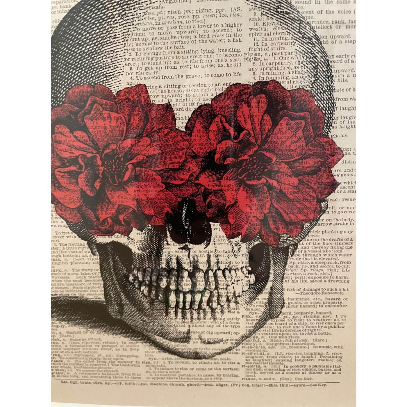 Floral Skull framed print