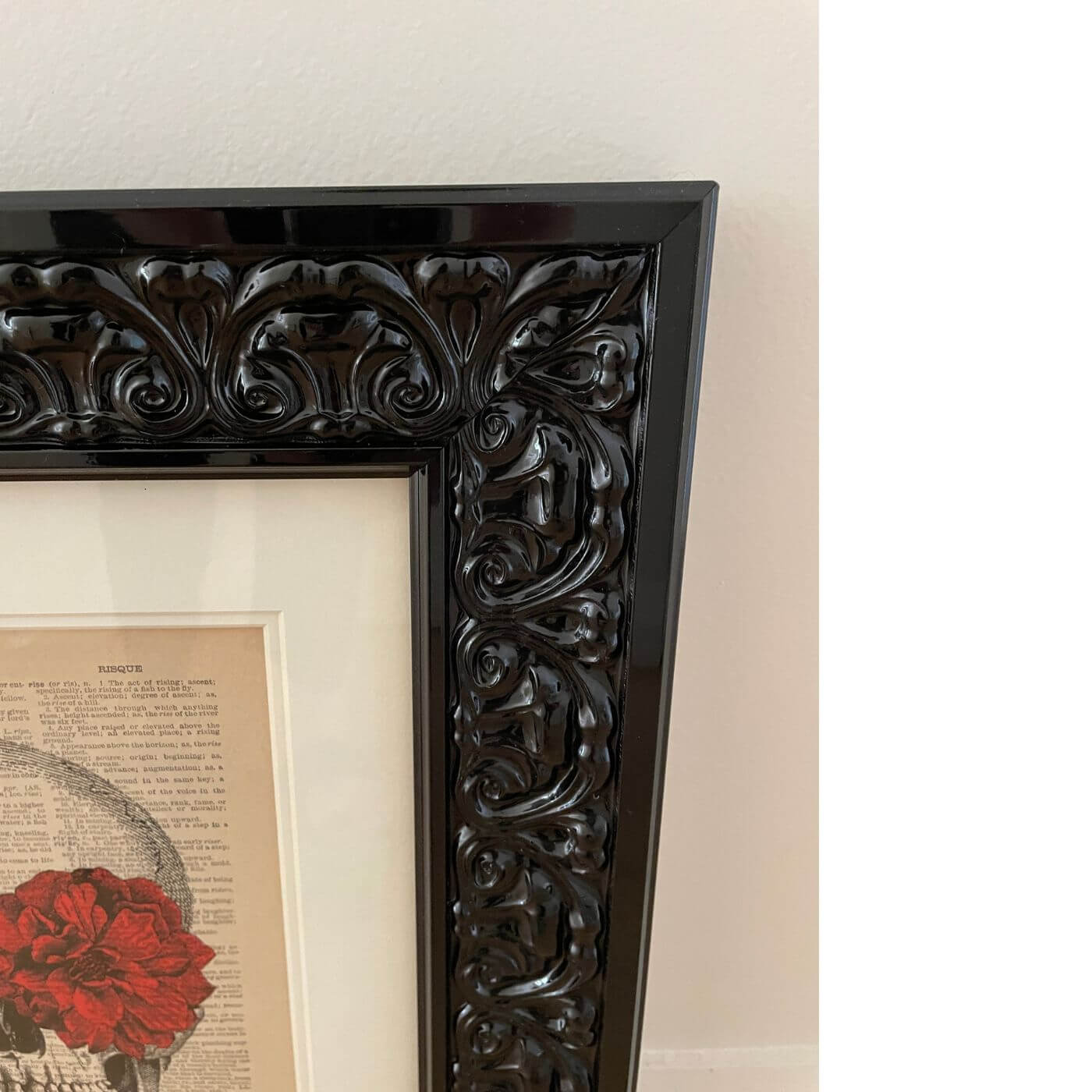 Floral Skull framed print
