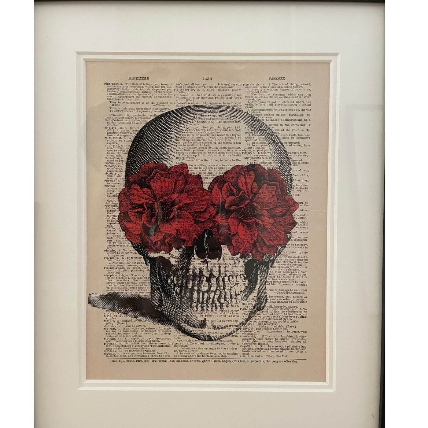 Floral Skull framed print