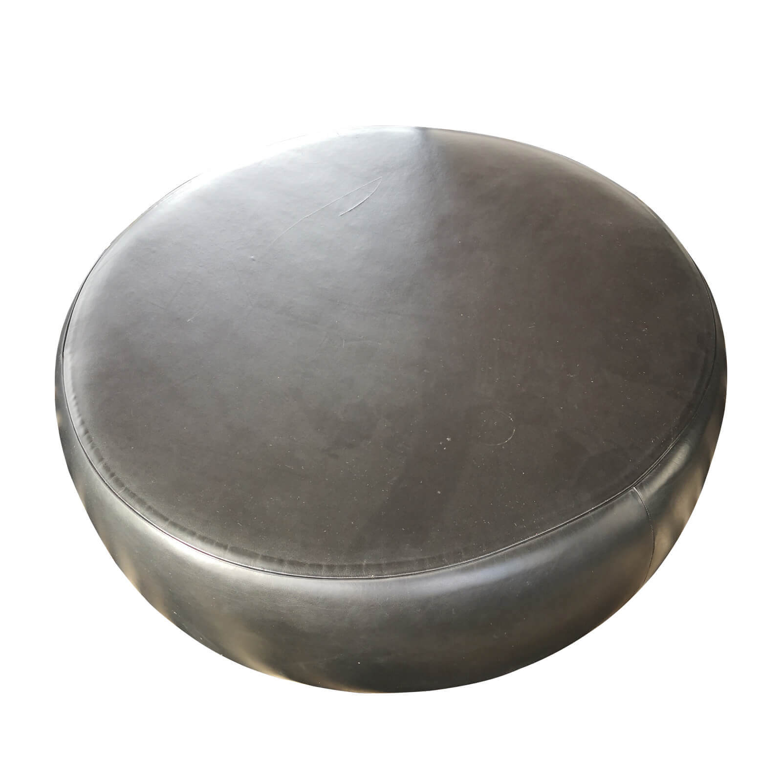 jardan black leather ottoman