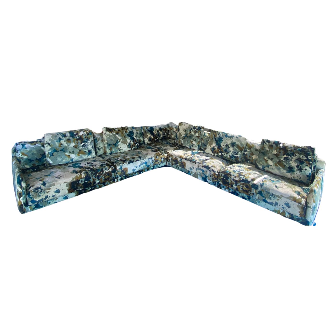 Large Custom Upholstered Jardan Sofa, 2 pieces