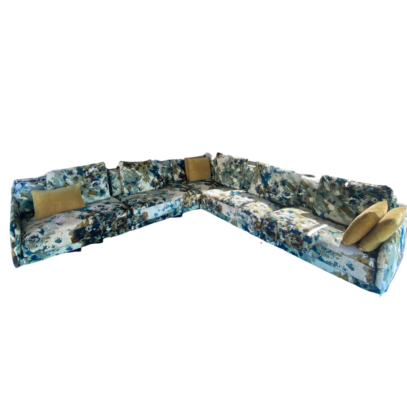 Large Custom Upholstered Jardan Sofa, 2 pieces