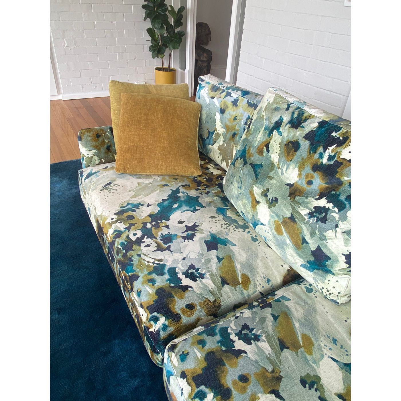 Large Custom Upholstered Jardan Sofa, 2 pieces