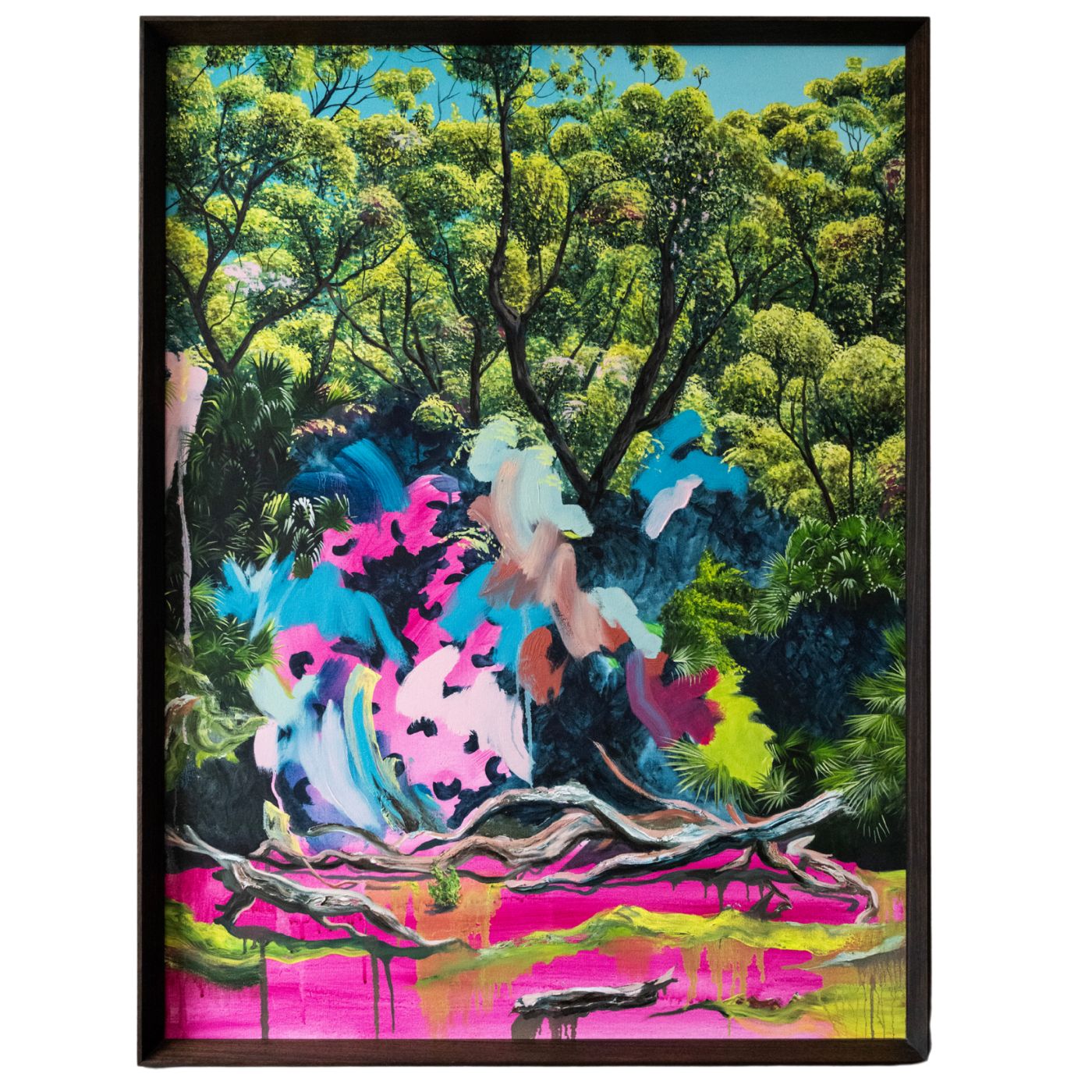 Kim Leutwyler Painting "Werrong with Pink and Blue"