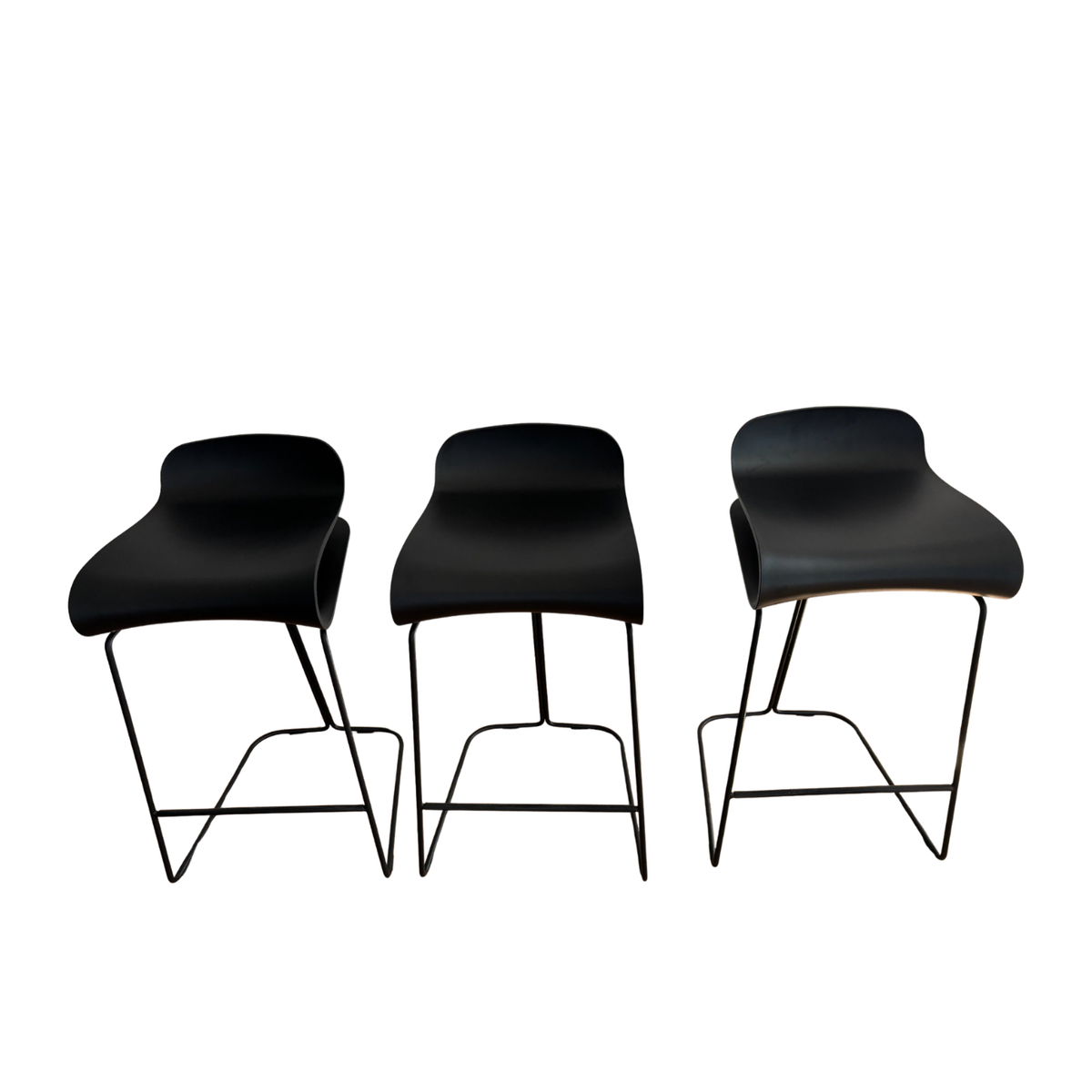 Kristalia BCN Slide Base Bar Stools, set of 3 (RRP $3,840)