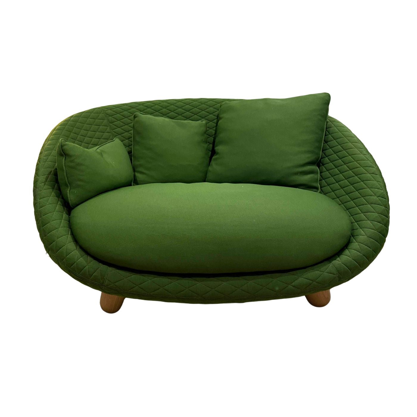 Green Moooi Love Sofa with 3 cushions