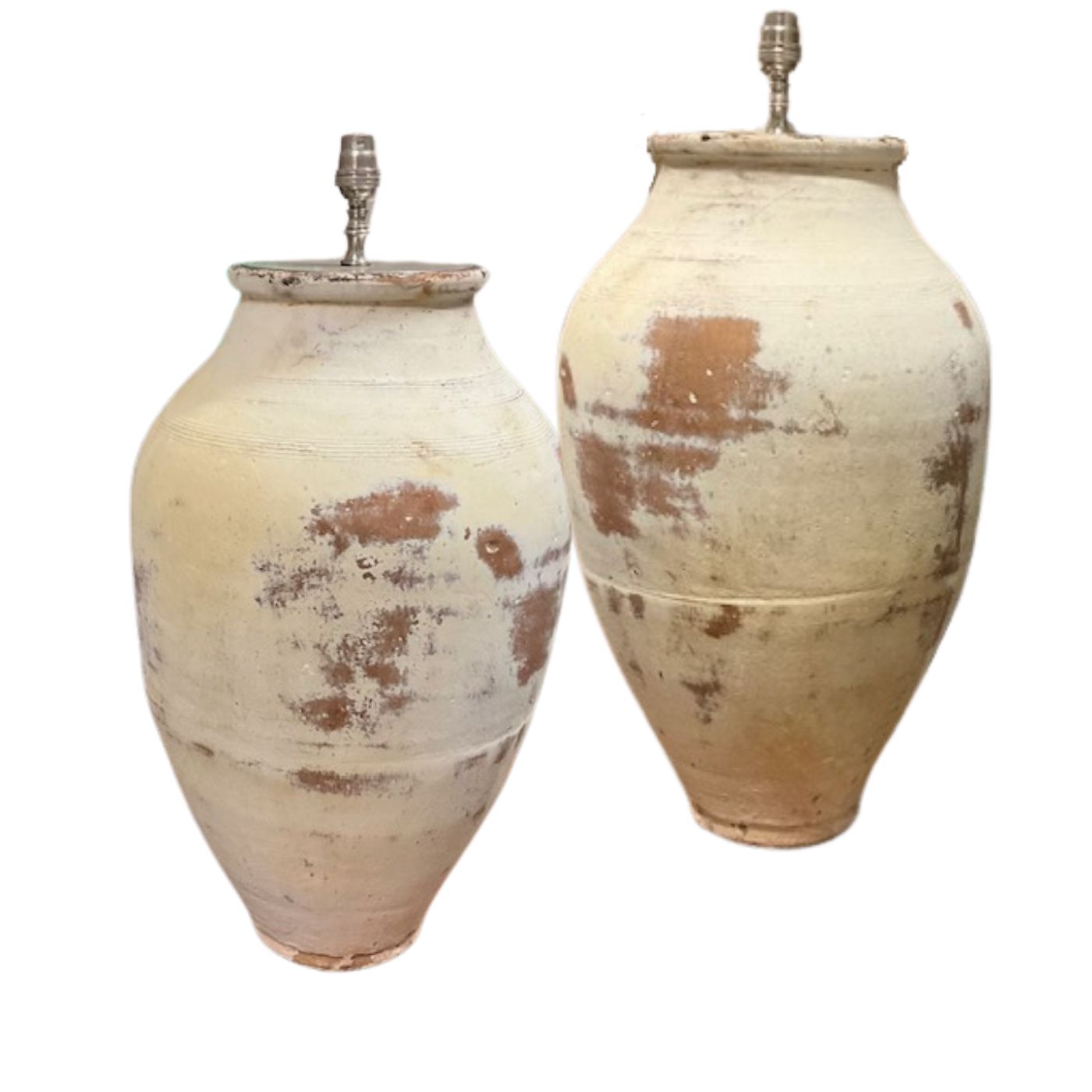 Pottery Lamp Bases, pair
